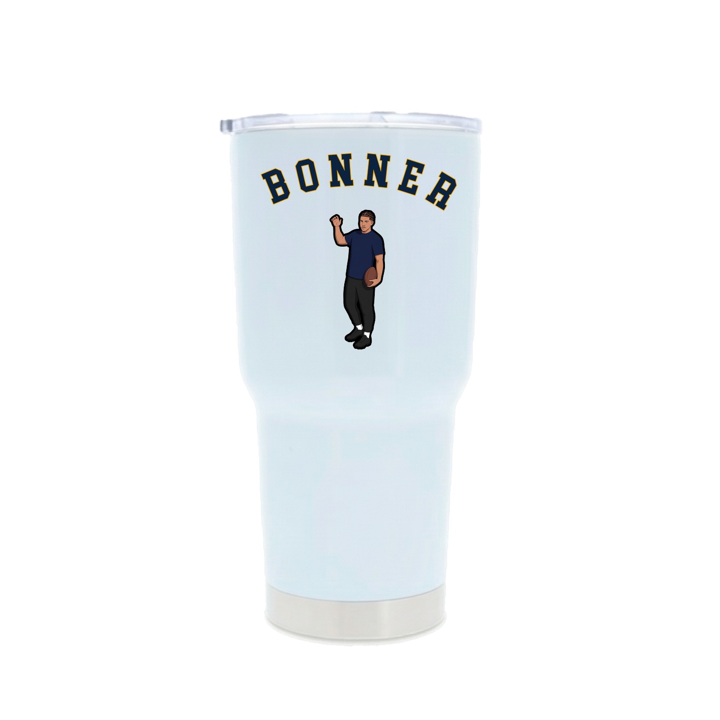 30oz Stainless Steel Tumbler — Shirsey Arch in White