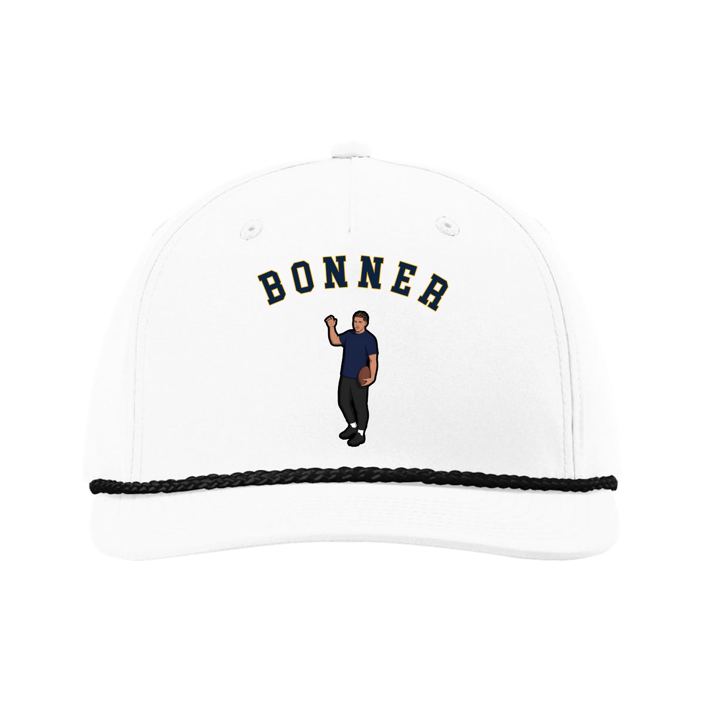 Five-Panel Classic Rope Cap — Shirsey Arch in White