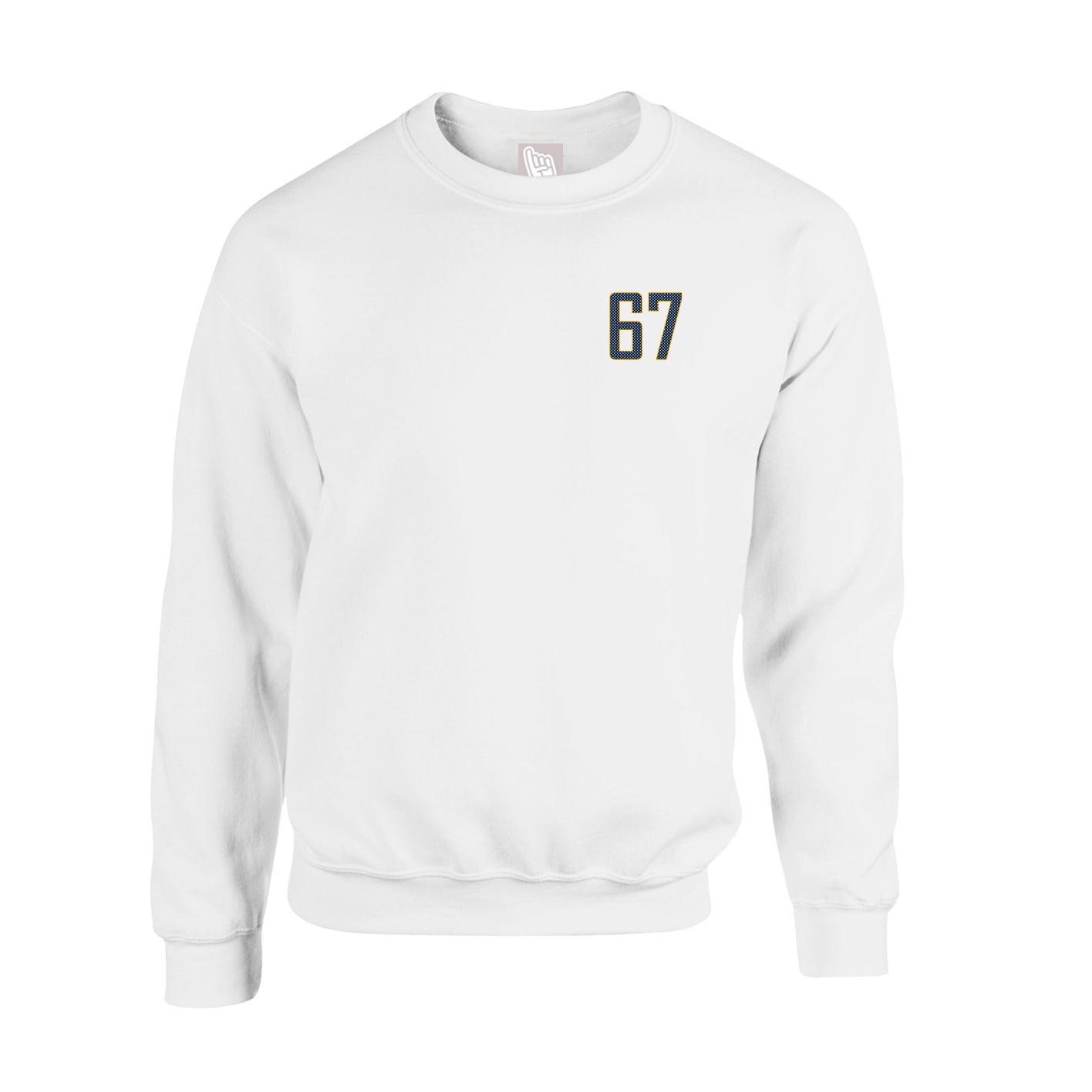 Fleece Crew — Front Shirsy in White