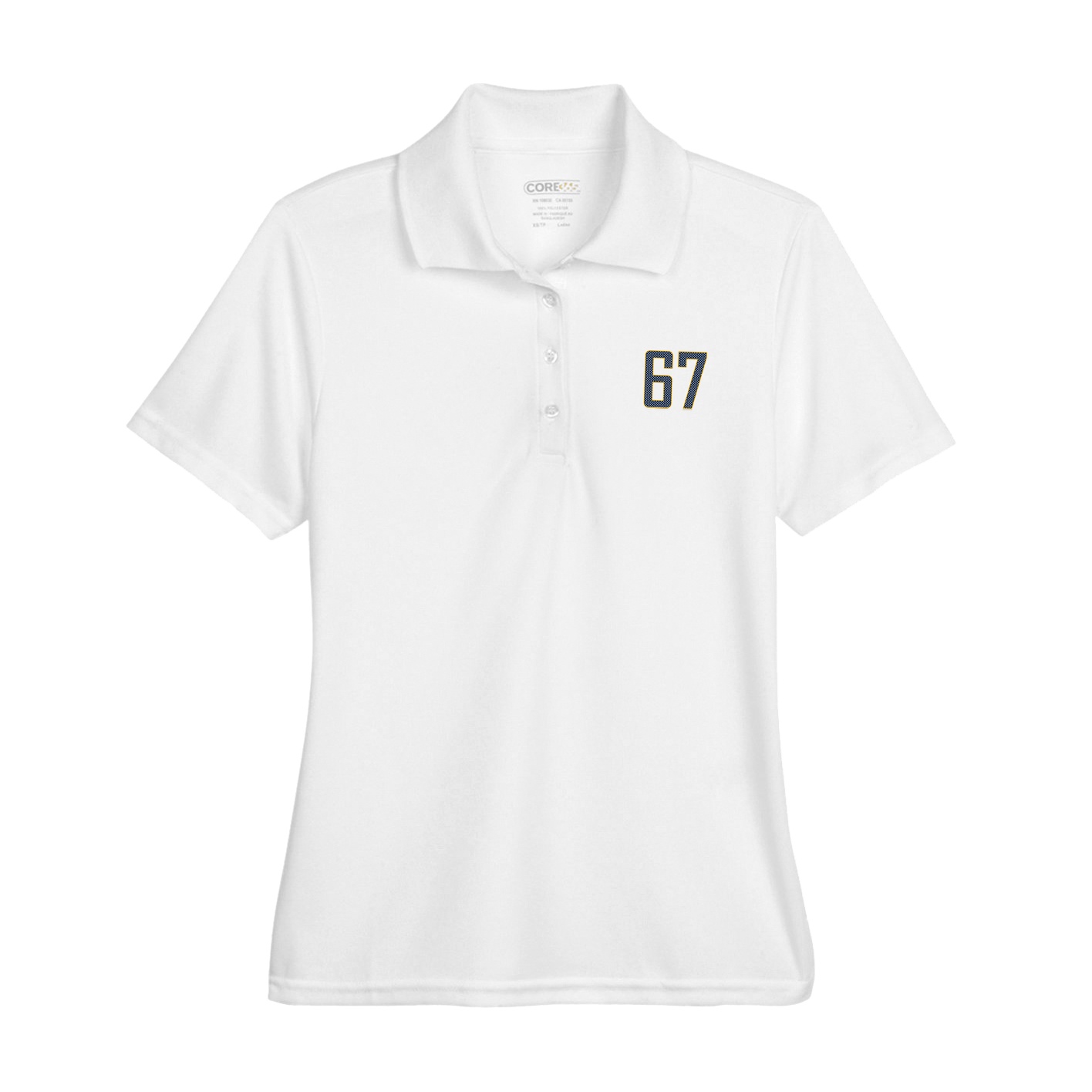 Womens Performance Polo — Front Shirsy in White