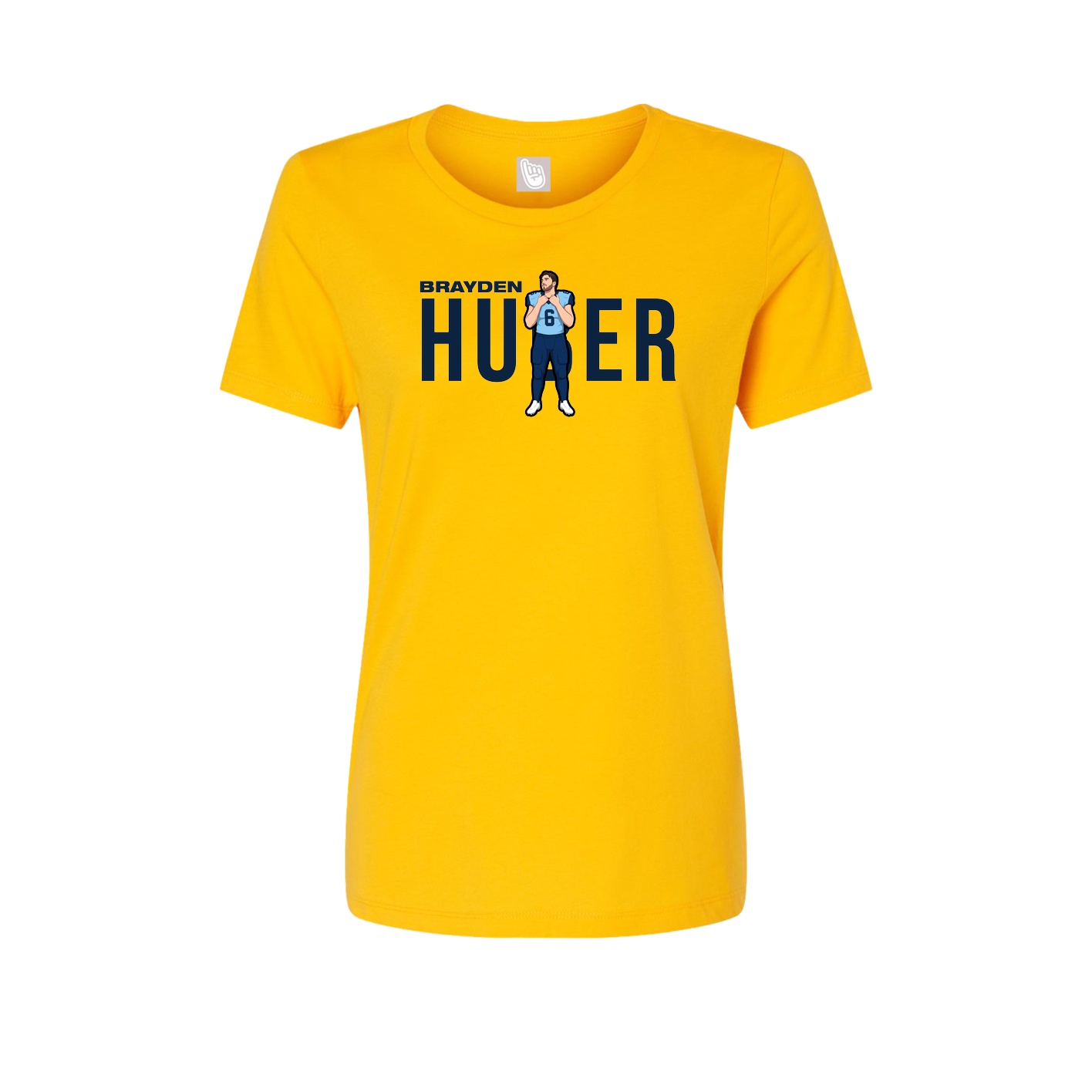 Fitted Women's Tee — Player Name in Gold