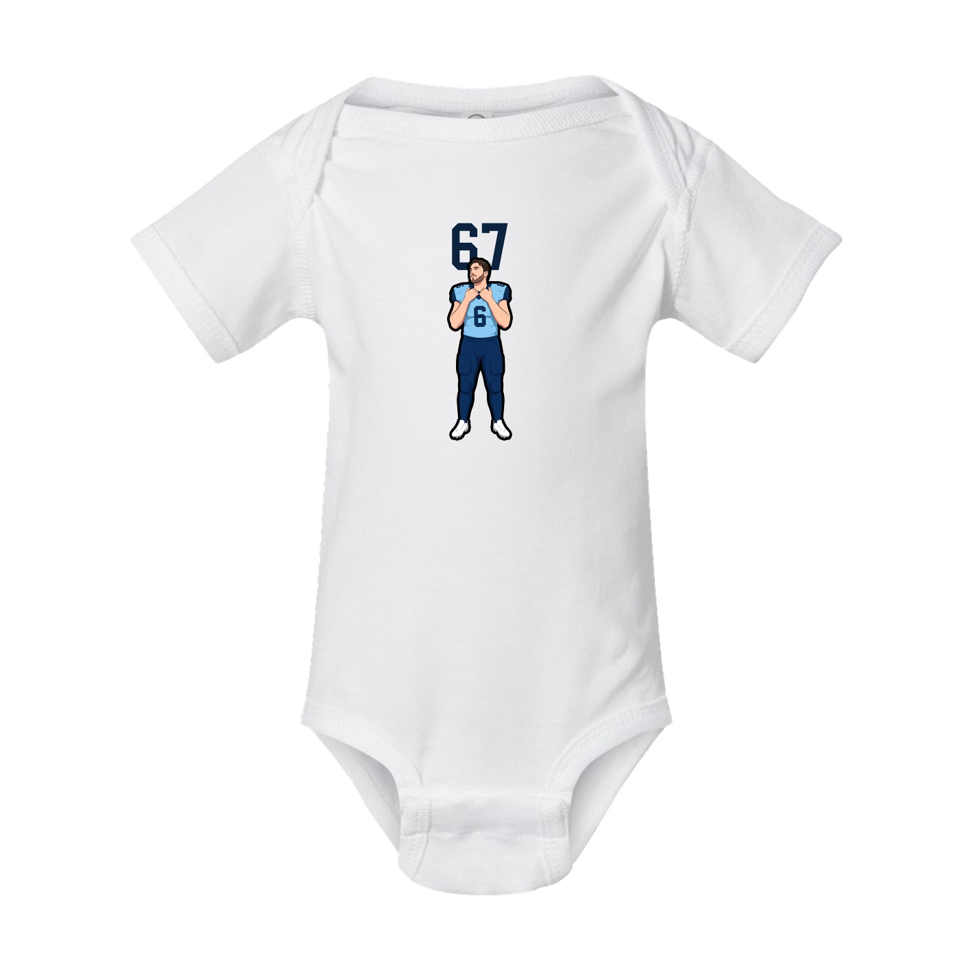 Baby Onesie — Number Top in White