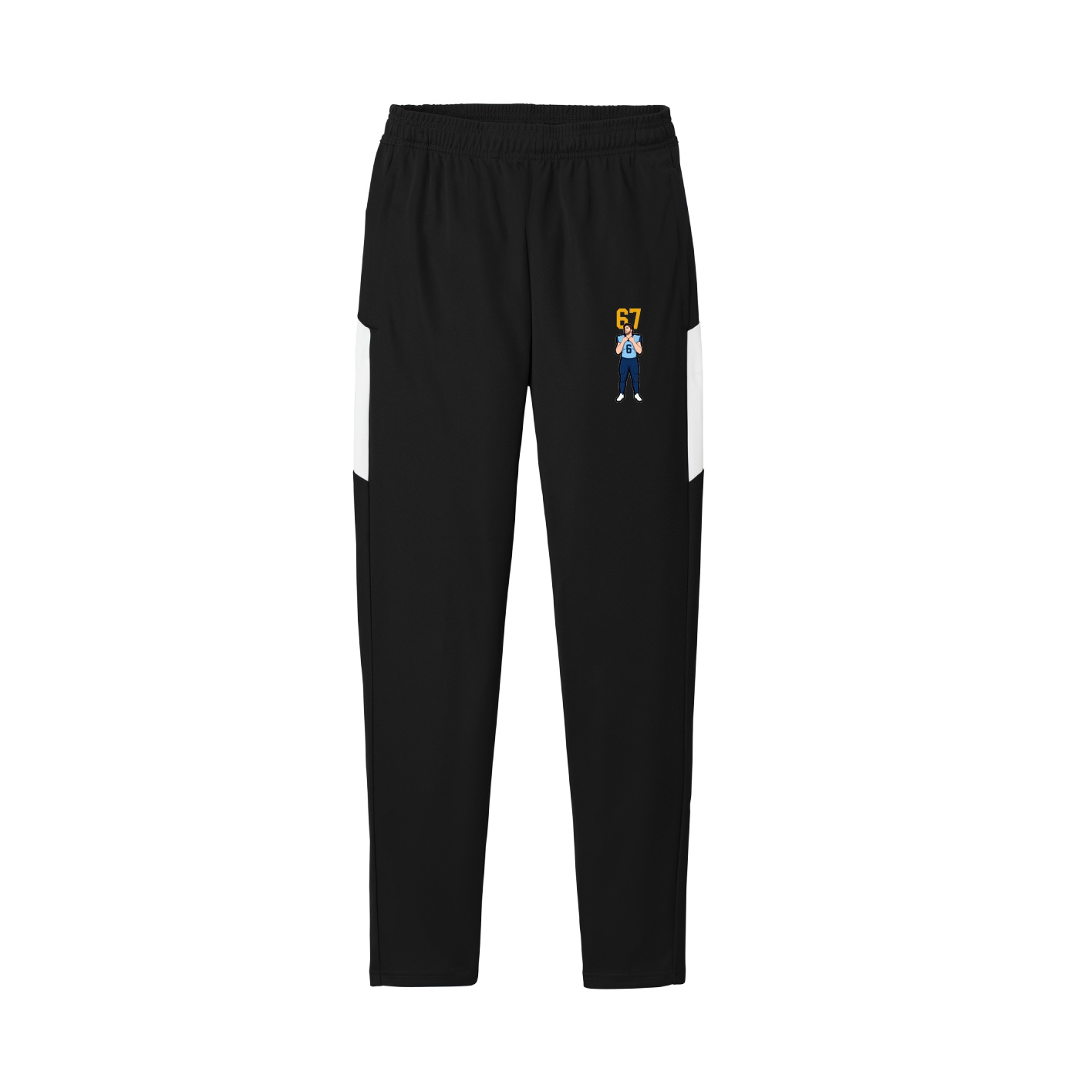 Team Travel Pant — Number Top in Black/White