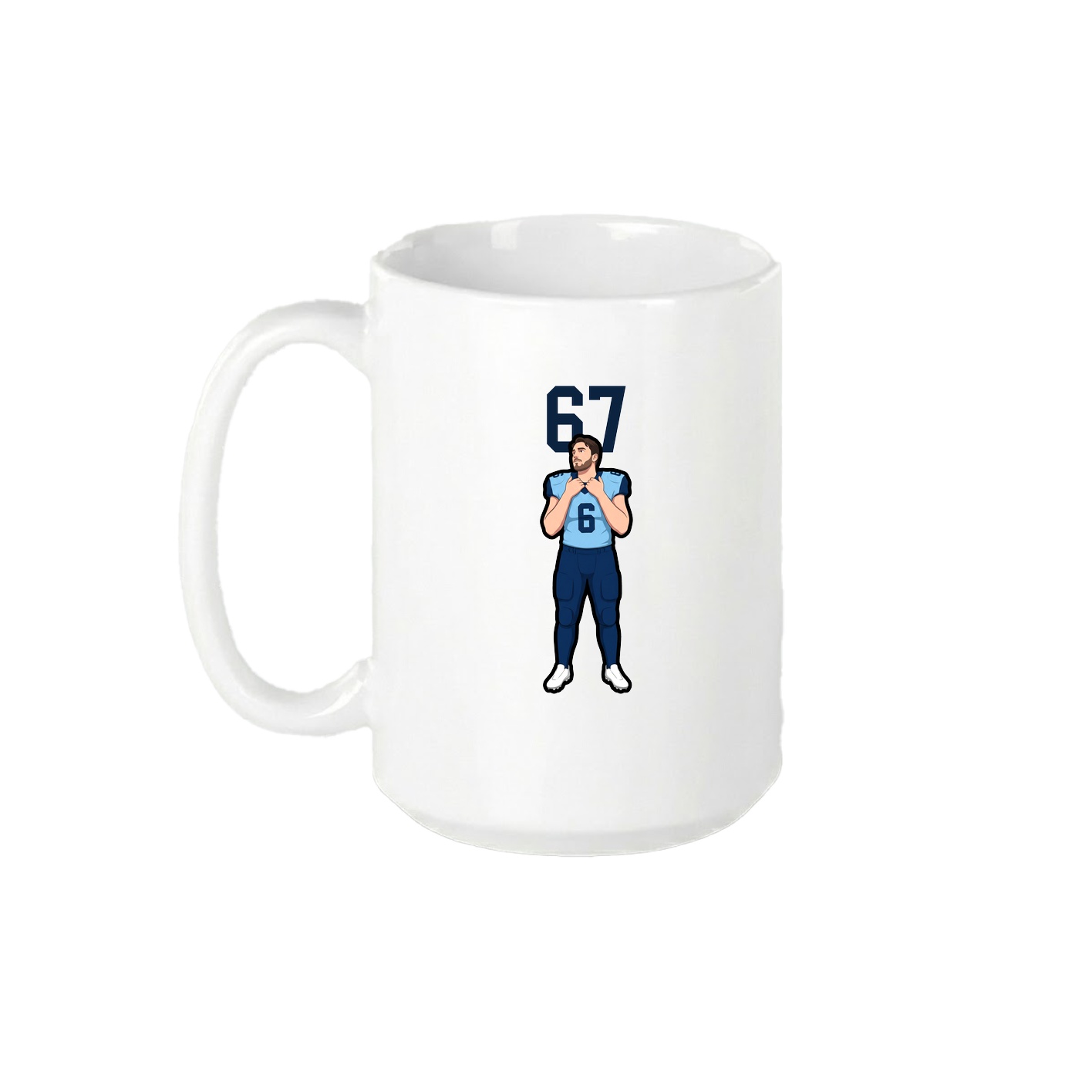 15oz Coffee Mug — Number Top in White