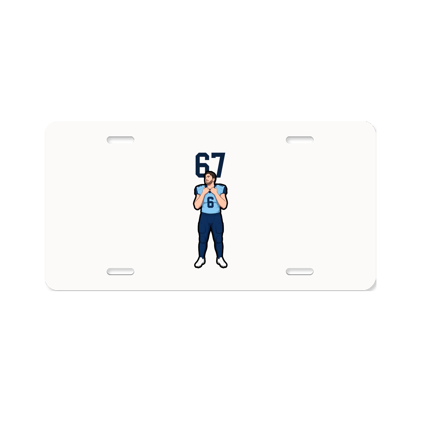 License Plate — Number Top in Classic