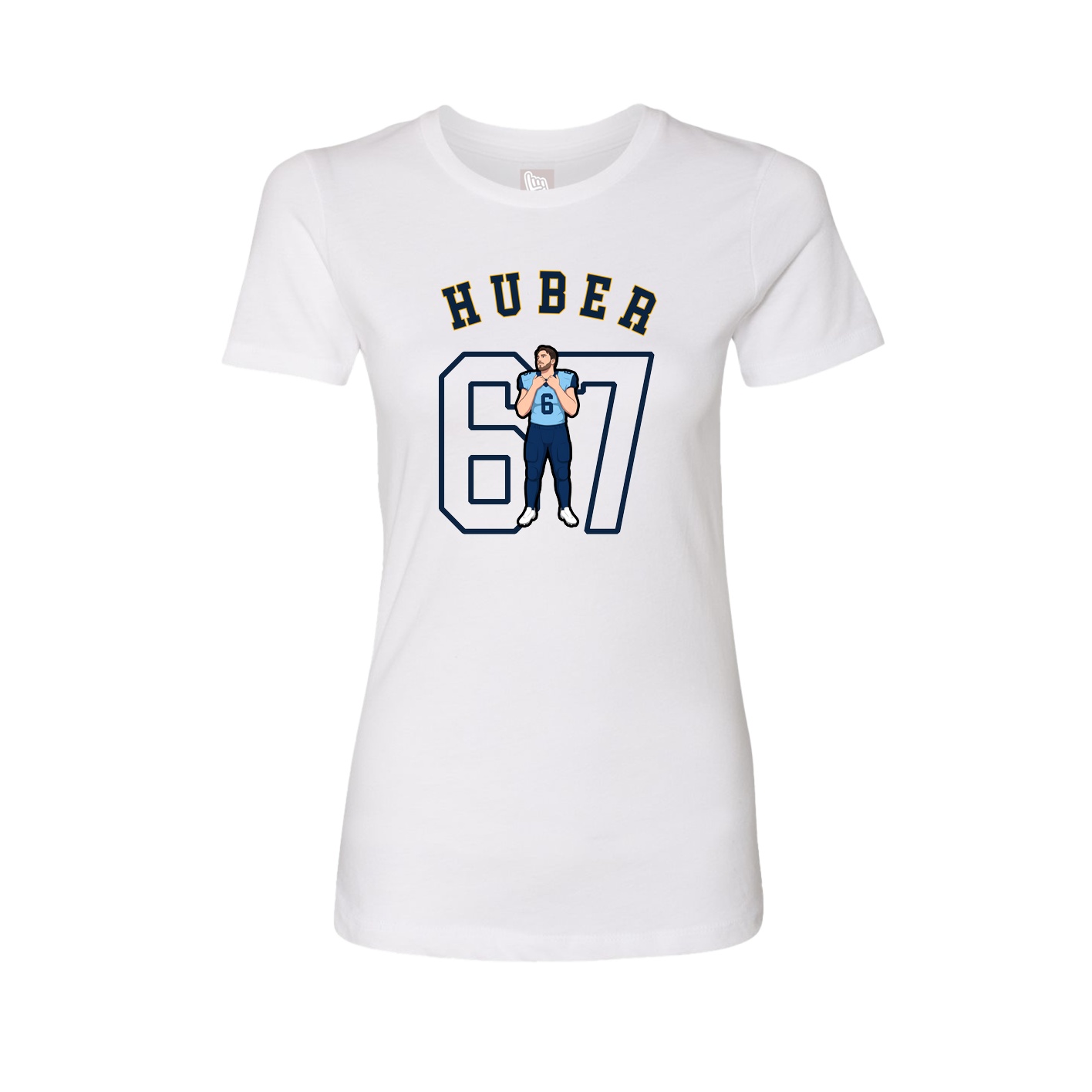 Fitted Women's Tee — Shirsey Arch in White