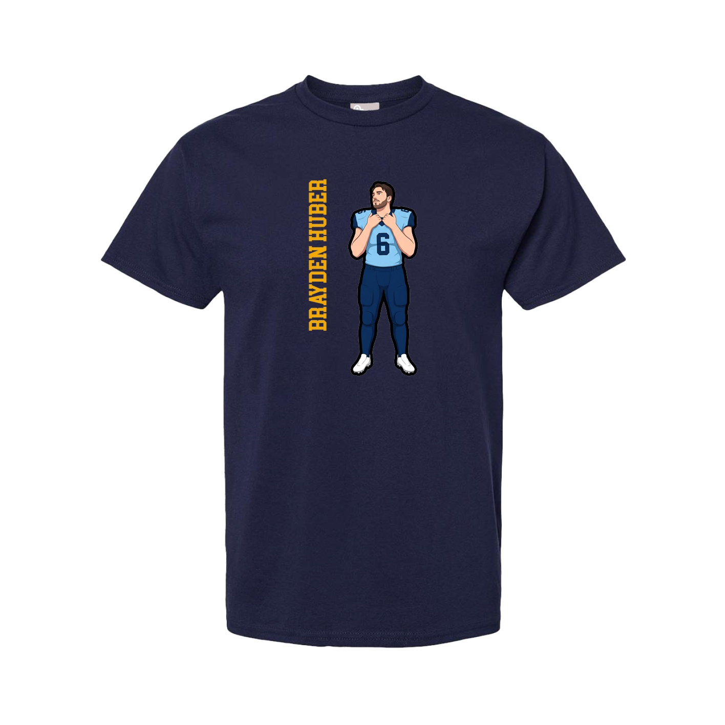Tee — Name Vertical in Navy