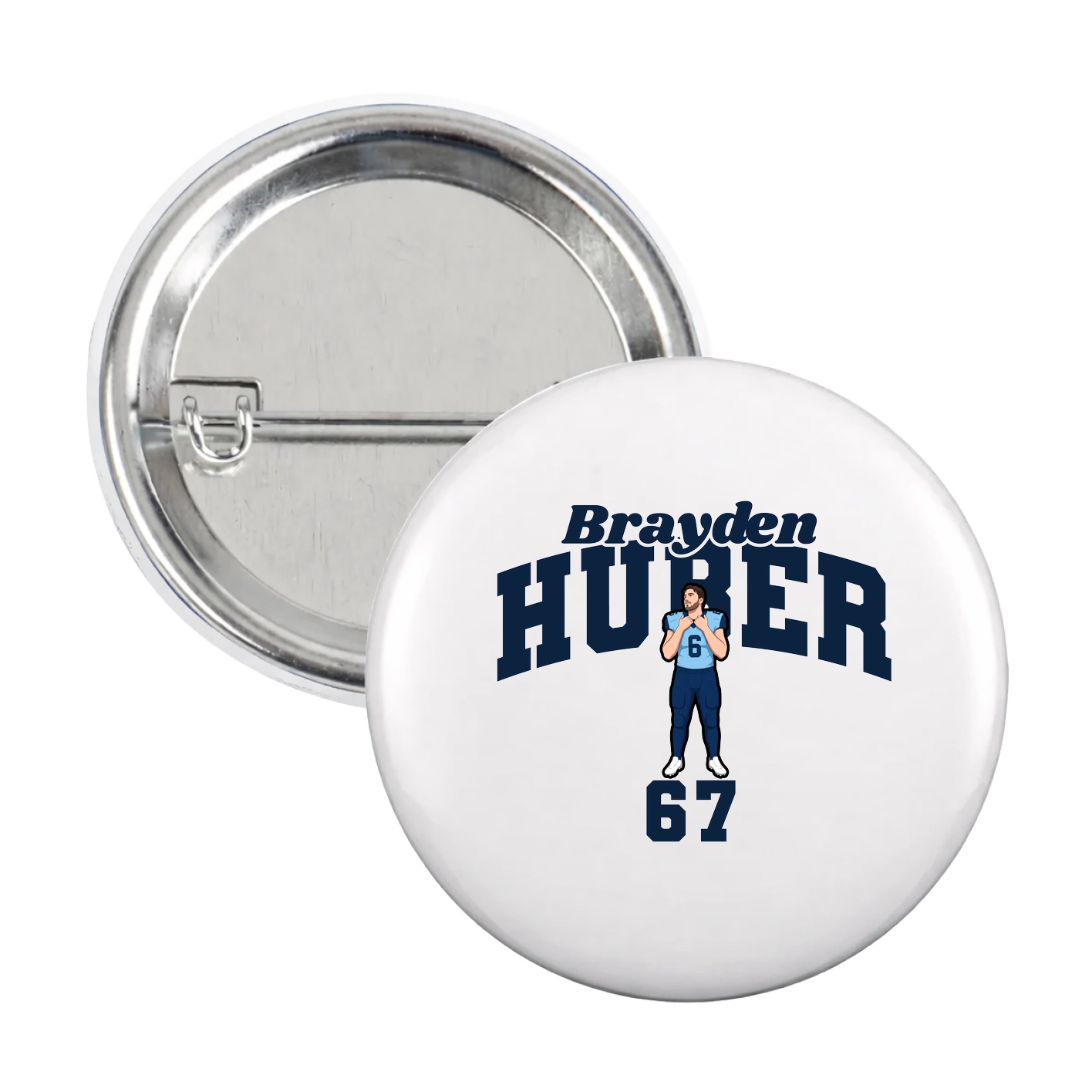 Game Day Button — Signature Arch in White