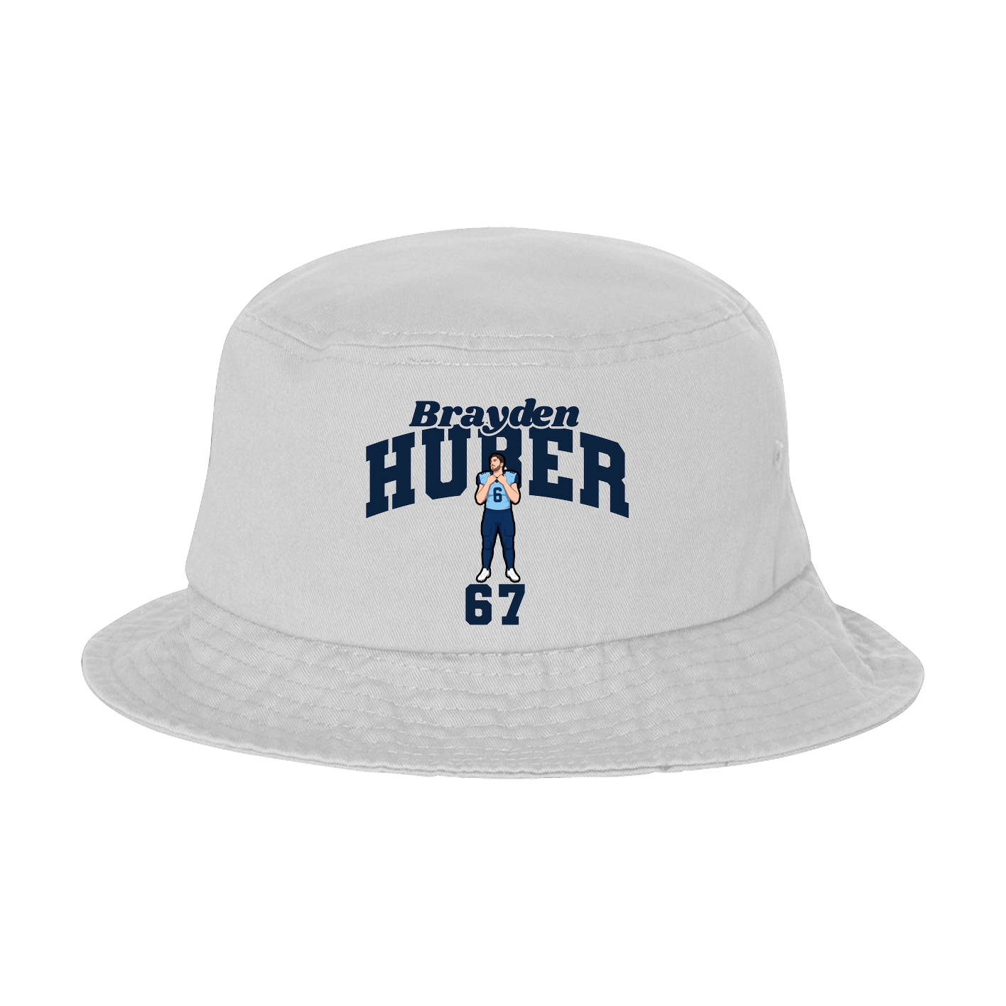 Bucket Cap — Signature Arch in White