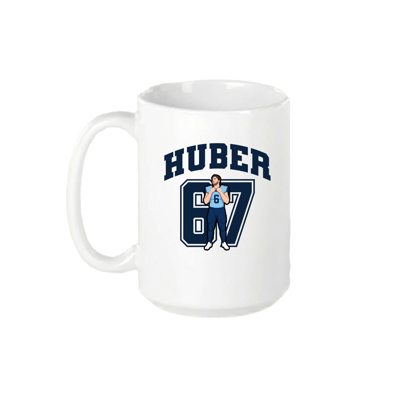 15oz Coffee Mug — Number in White