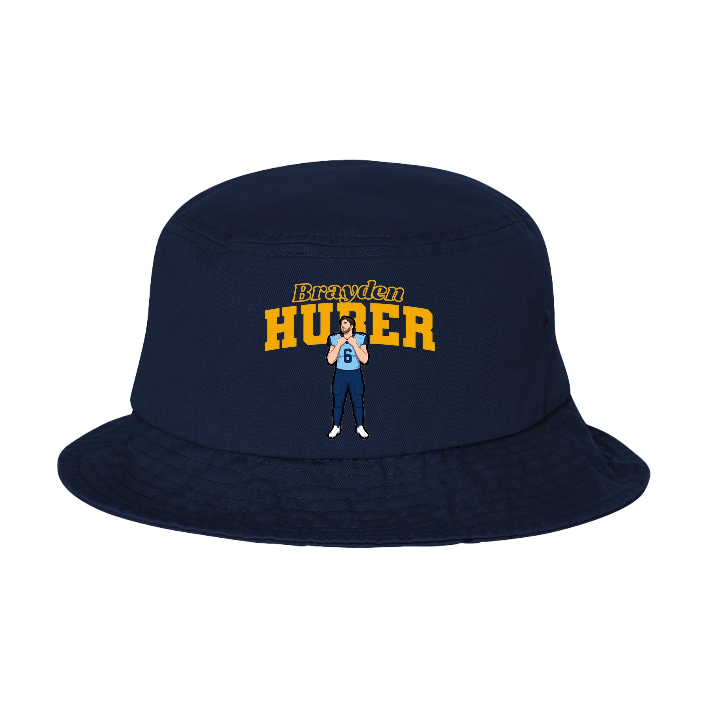 Bucket Cap — Name Arch in Navy