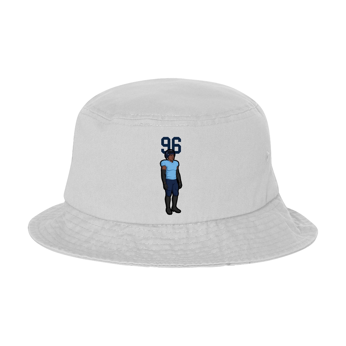 Bucket Cap — Number Top in White