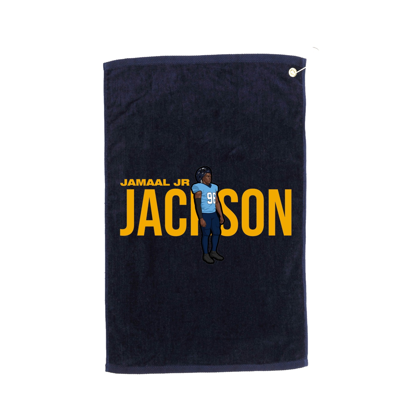 Golf Towel — Player Name in Navy