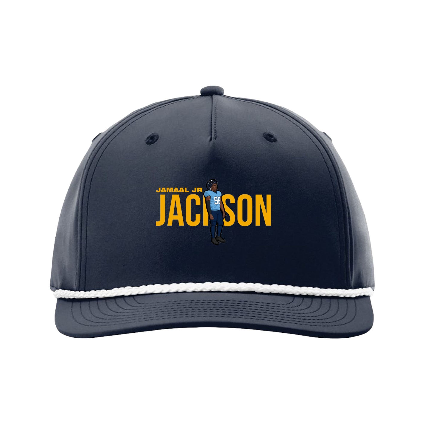 Five-Panel Classic Rope Cap — Player Name in Navy