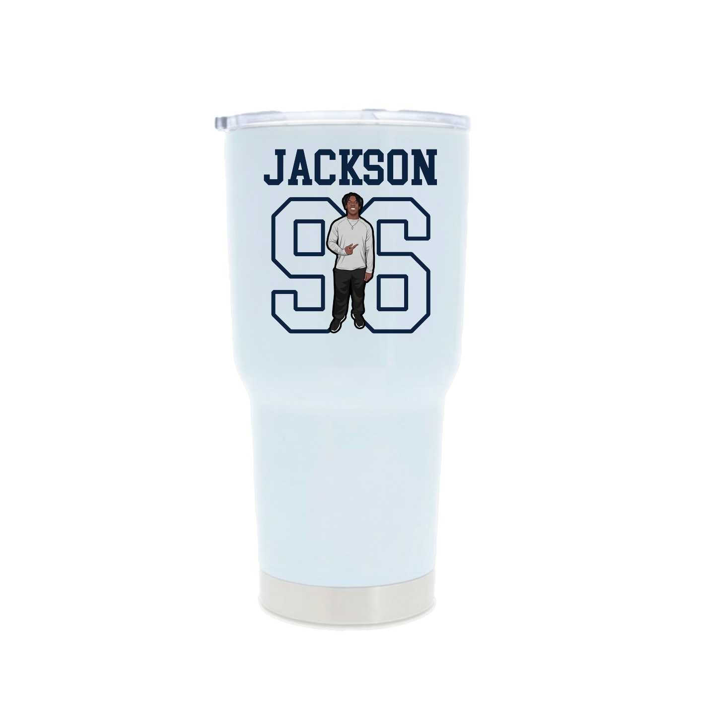 30oz Stainless Steel Tumbler — Shirsey in White