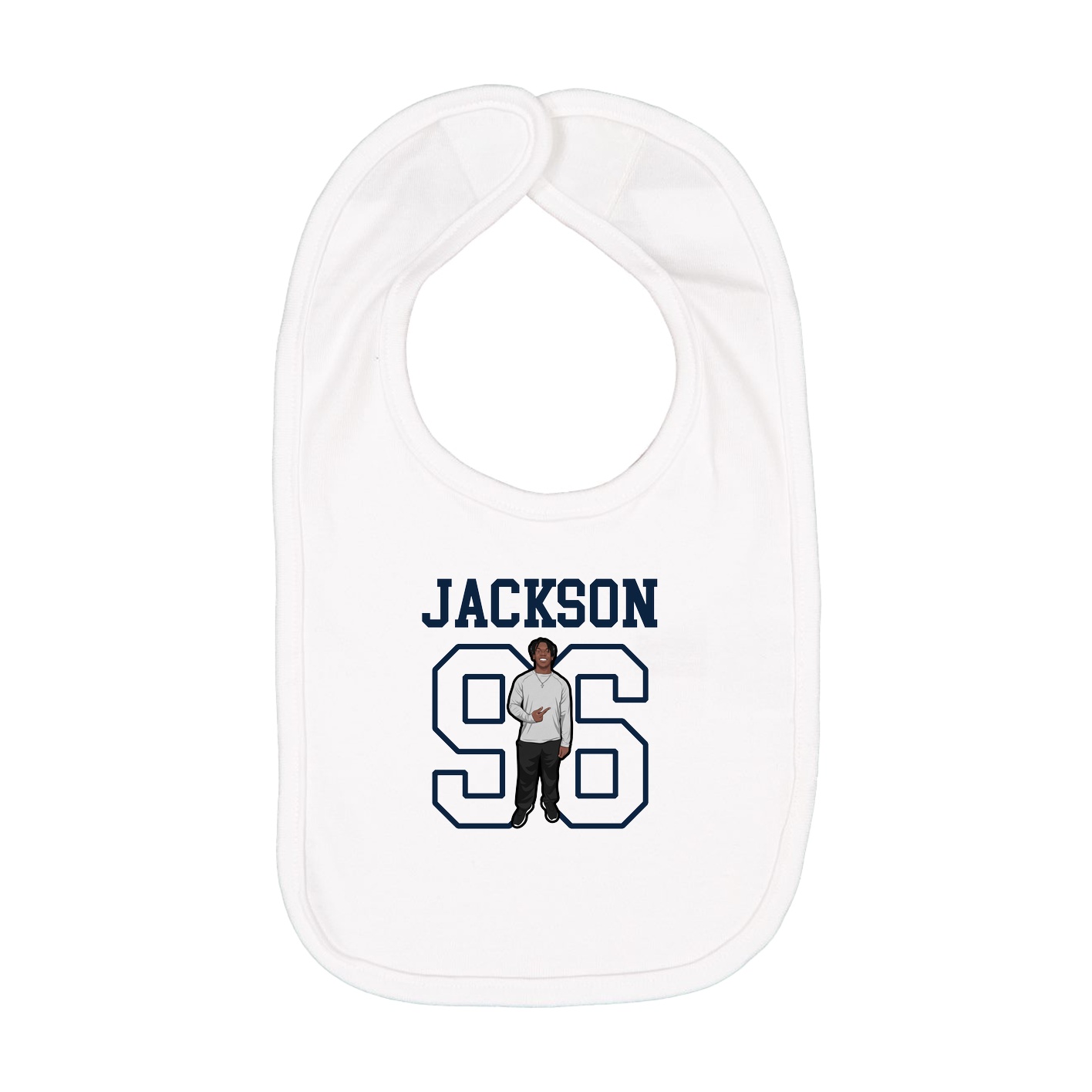 Infant Bib — Shirsey in White