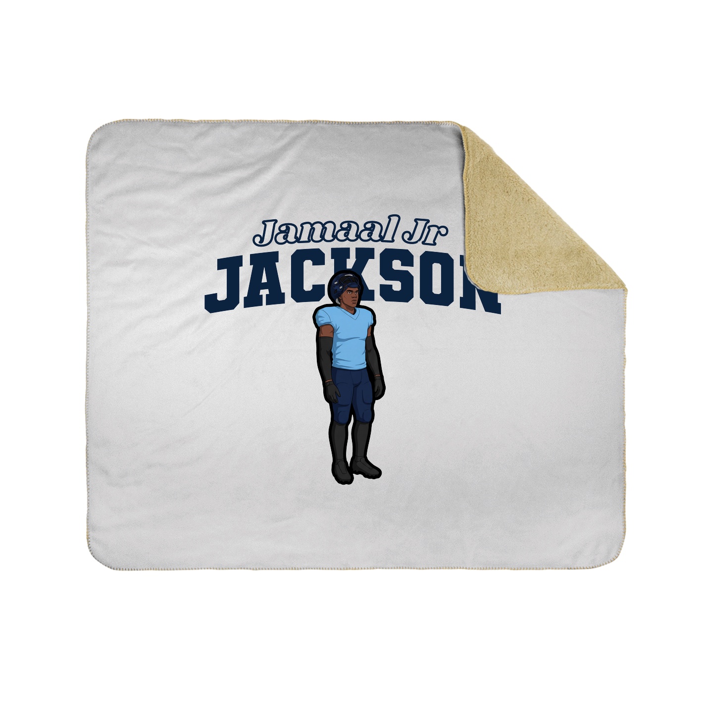 Throw Blanket — Name Arch in White