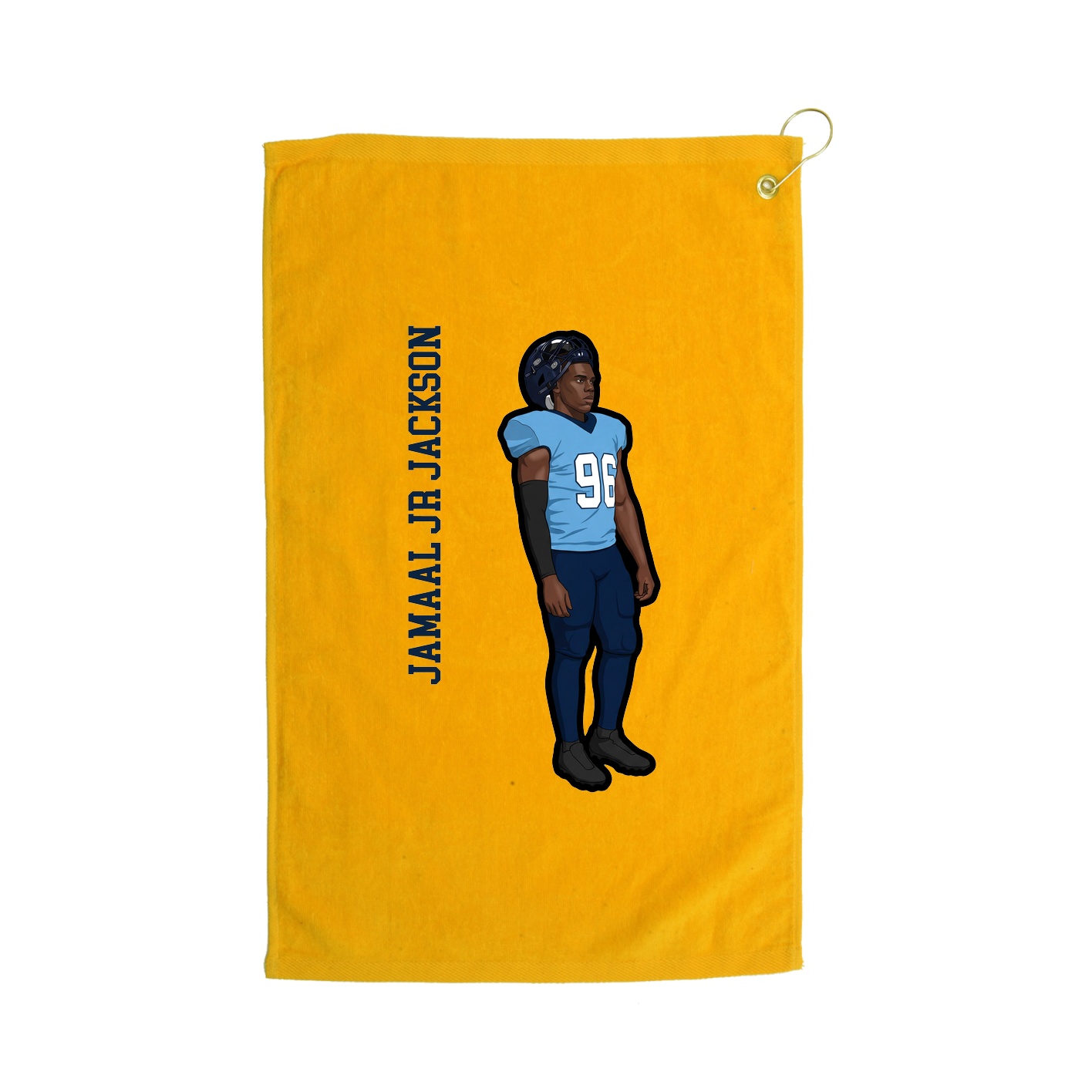 Golf Towel — Name Vertical in Gold