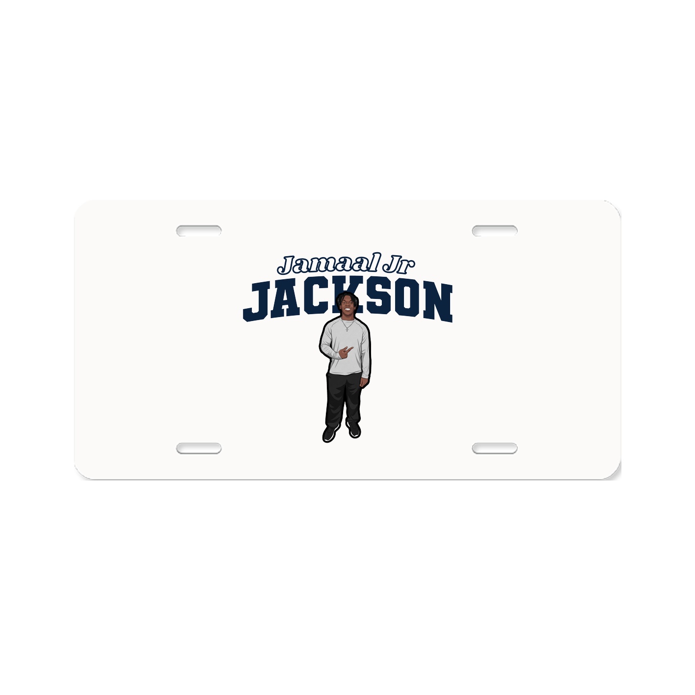 License Plate — Name Arch in Classic