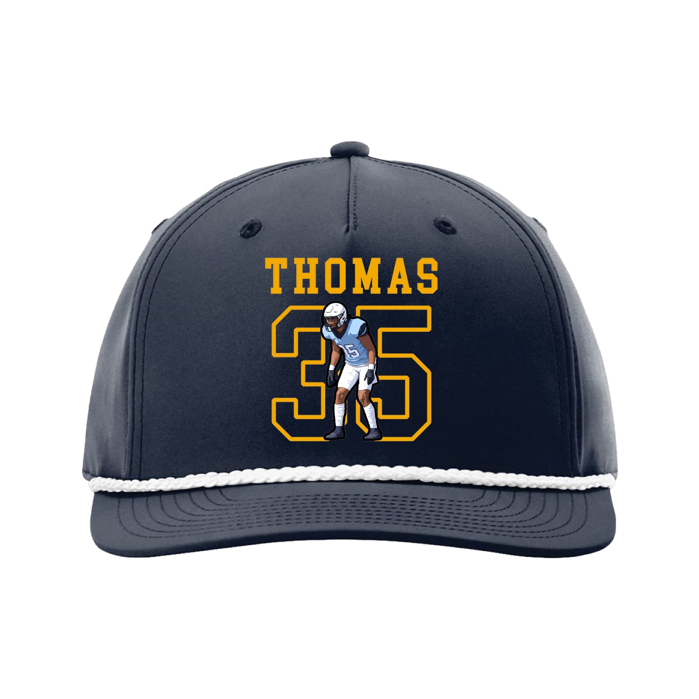 Five-Panel Classic Rope Cap — Shirsey in Navy