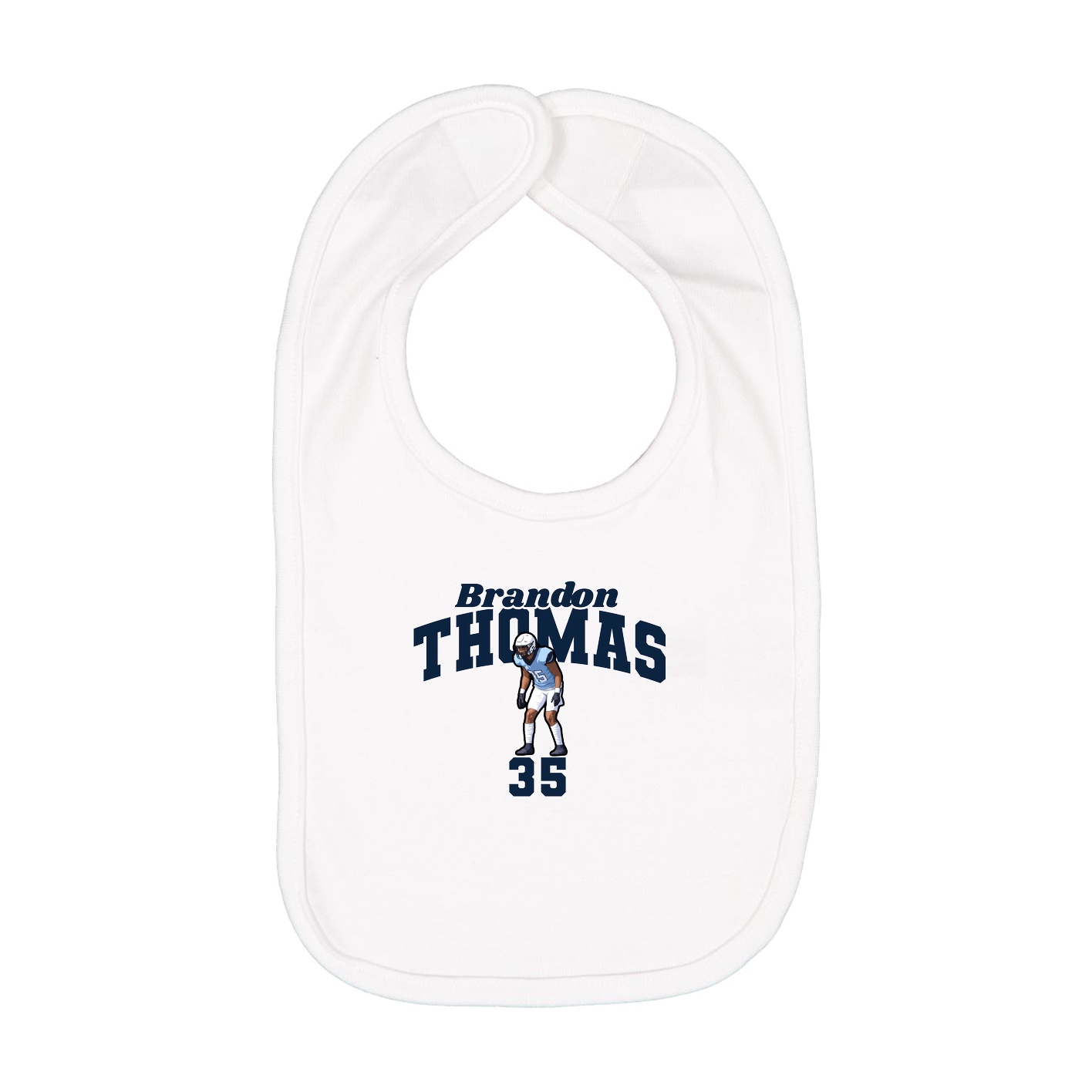 Infant Bib — Signature Arch in White