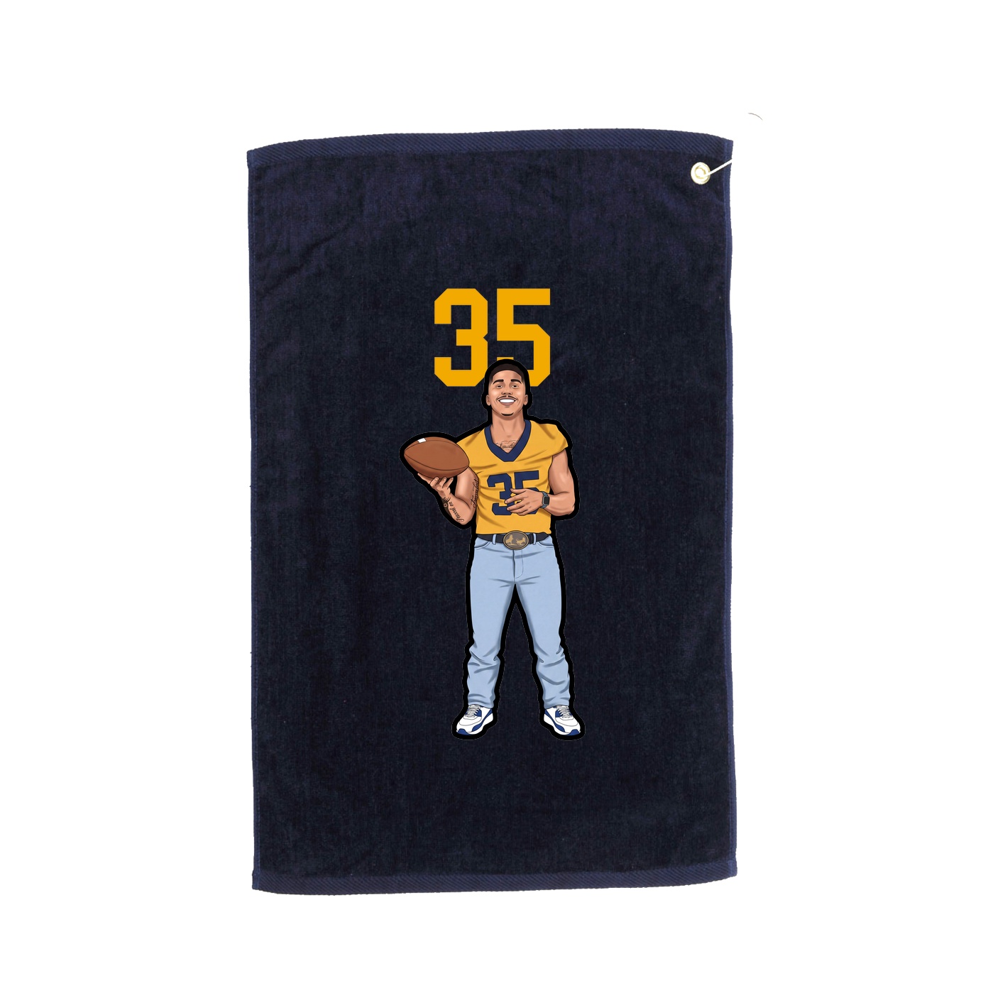 Golf Towel — Number Top in Navy