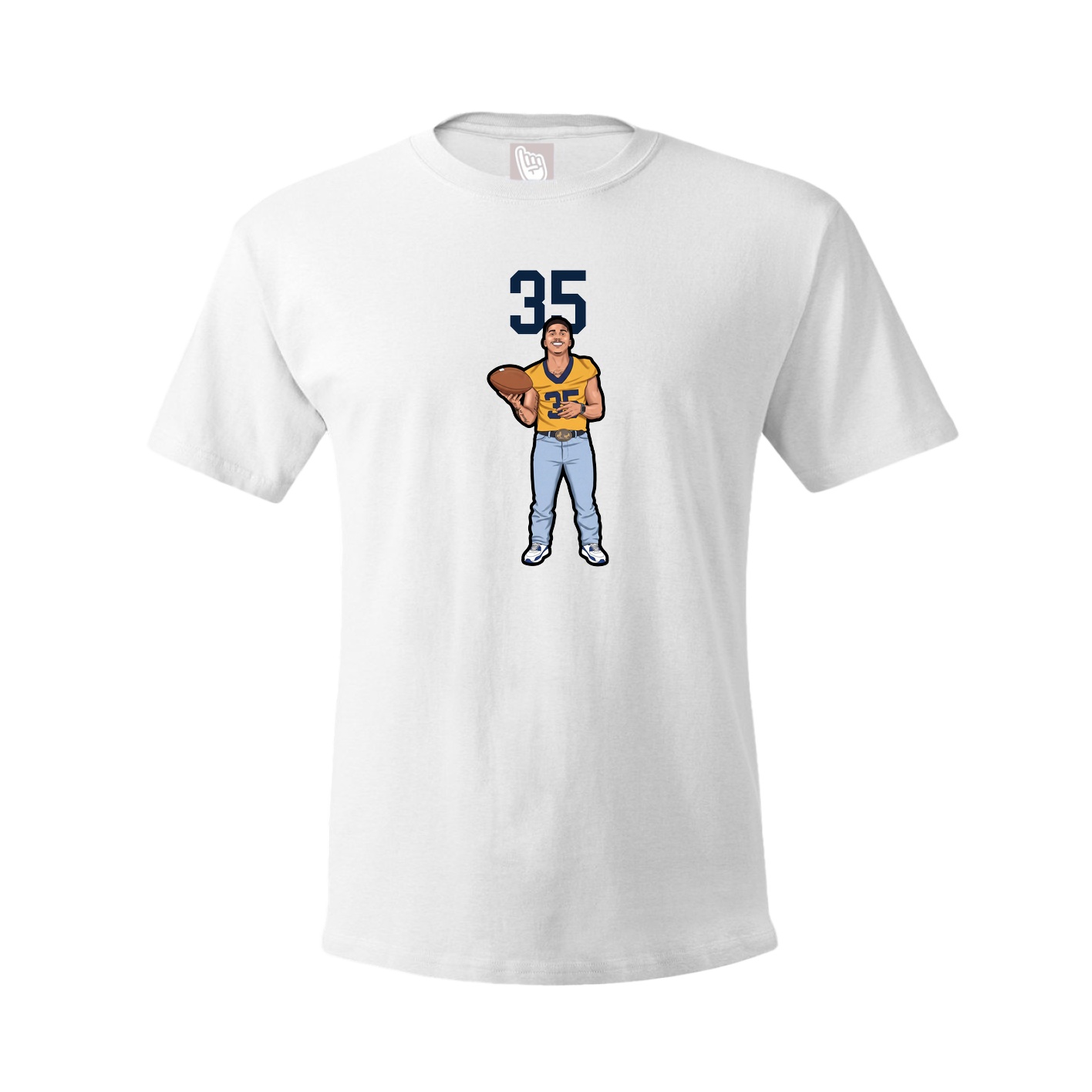 Youth Tee — Number Top in White