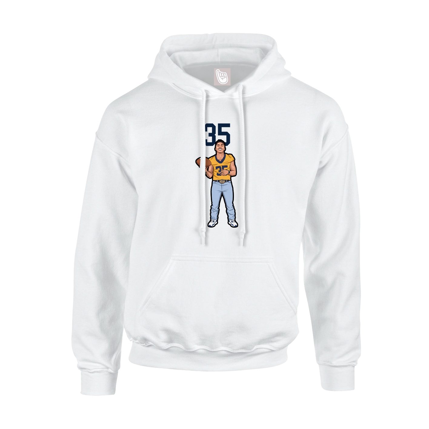 Hoodie — Number Top in White