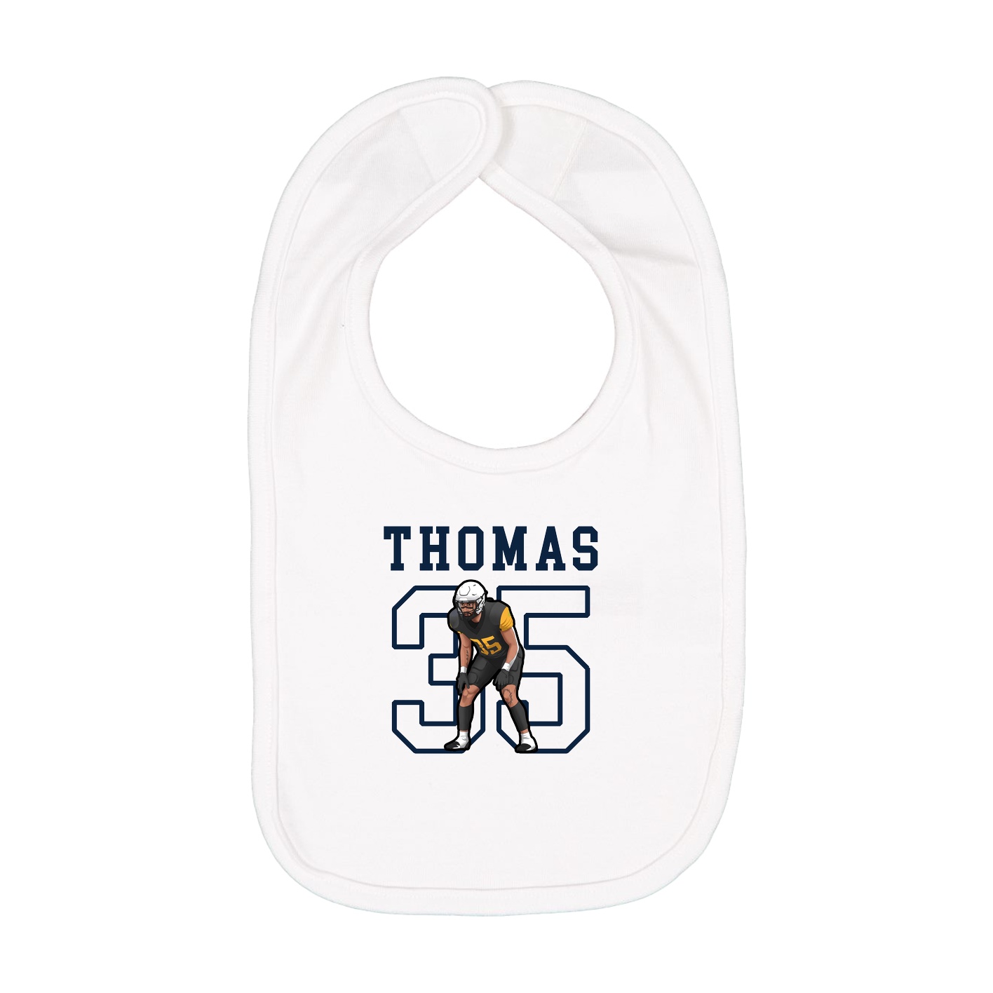 Infant Bib — Shirsey in White