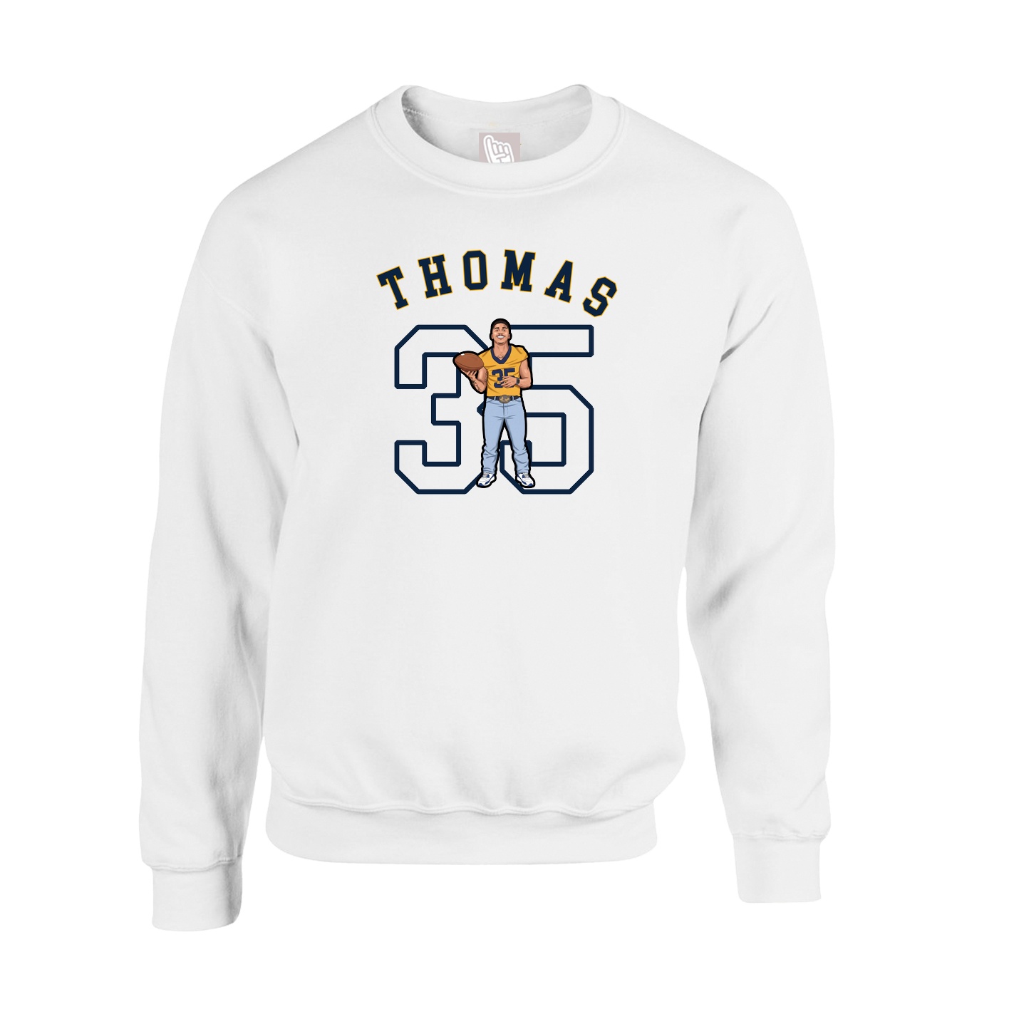Fleece Crew — Shirsey Arch in White