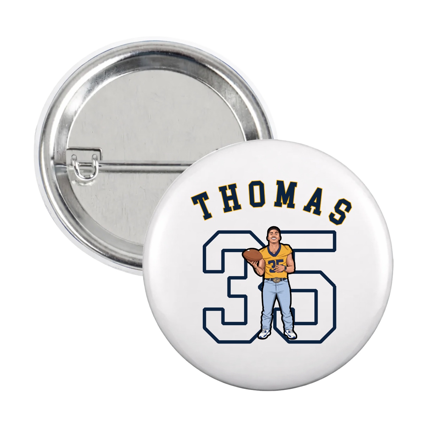 Game Day Button — Shirsey Arch in White