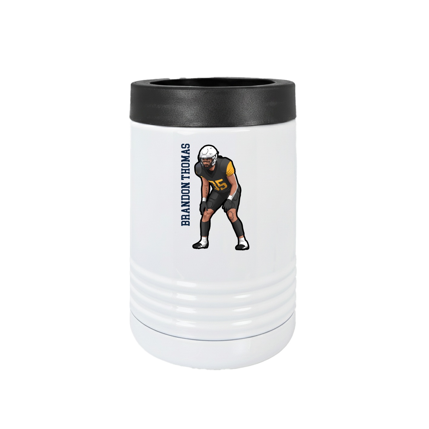 Beverage Holder — Name Vertical in White