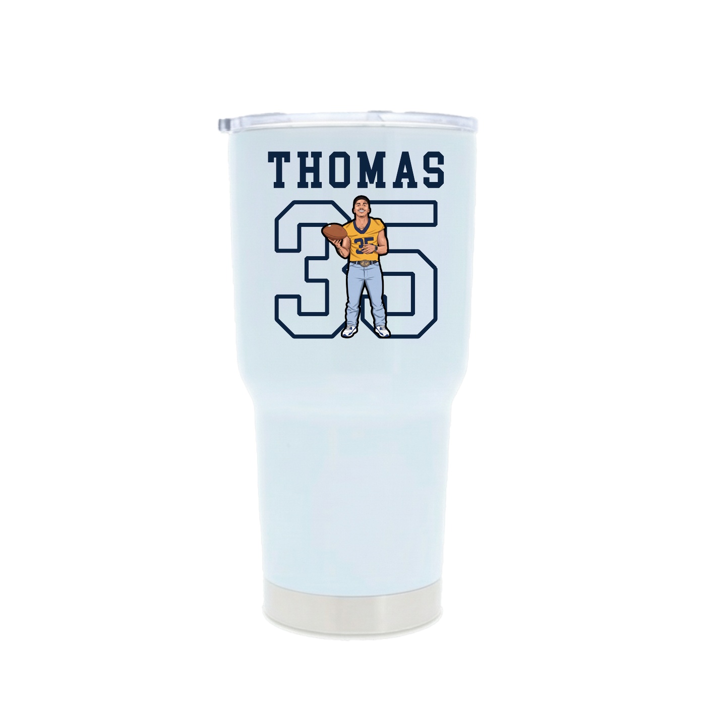 30oz Stainless Steel Tumbler — Shirsey in White