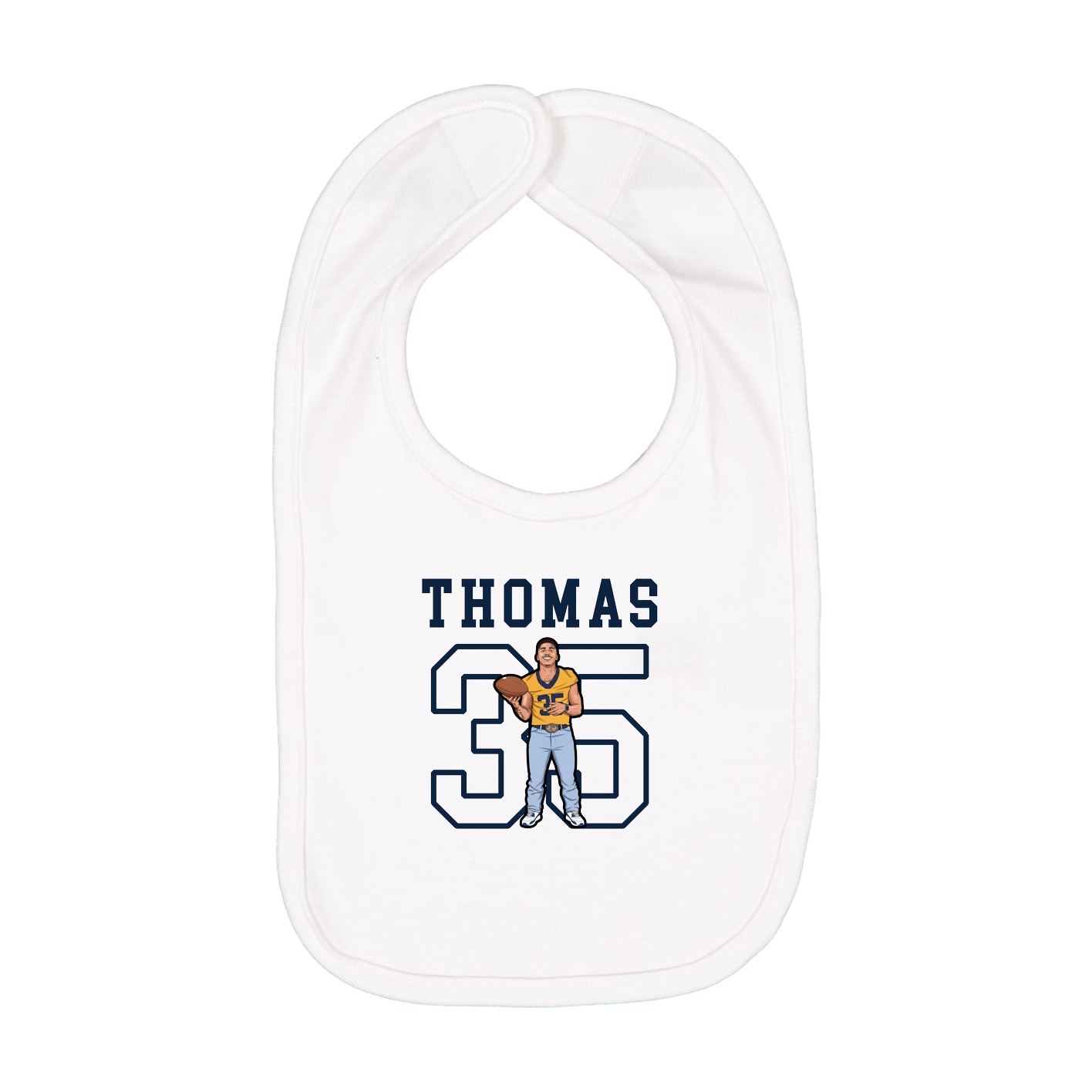 Infant Bib — Shirsey in White