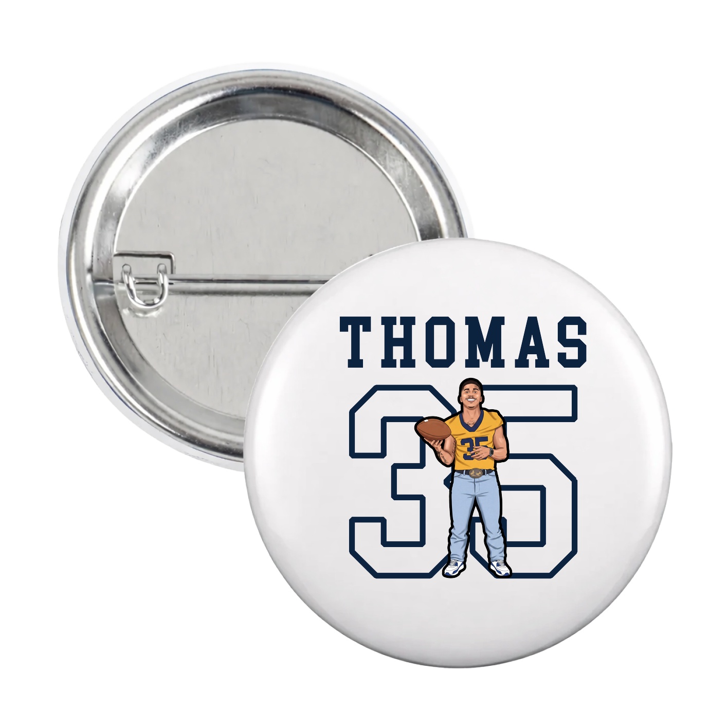 Game Day Button — Shirsey in White
