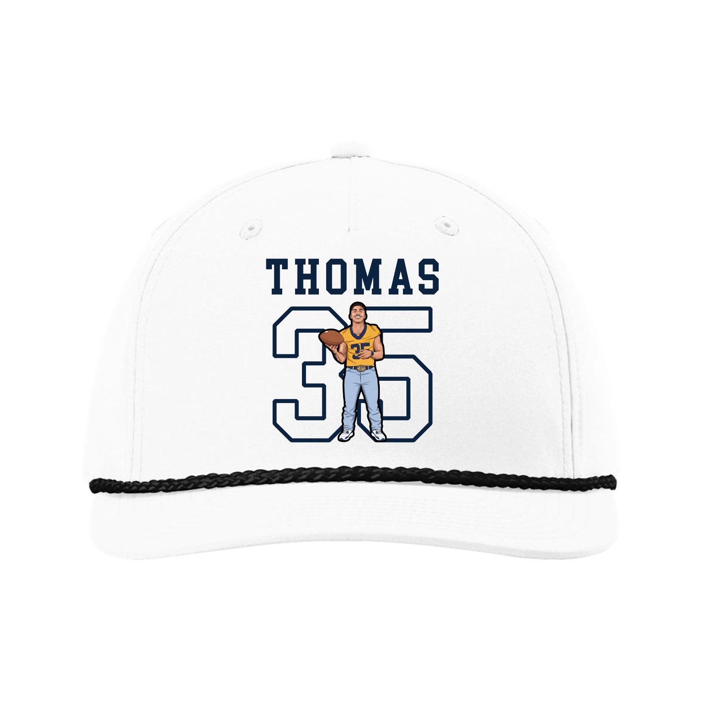 Five-Panel Classic Rope Cap — Shirsey in White