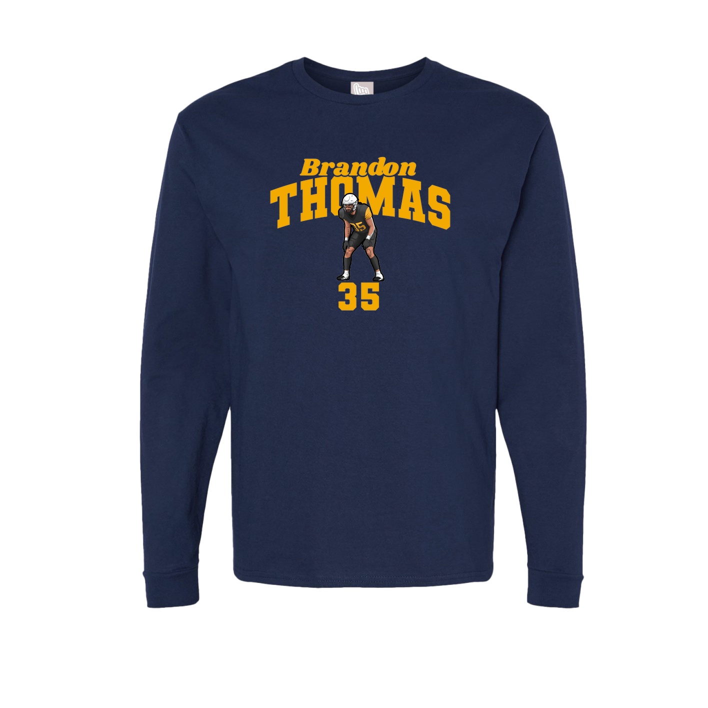 Long Sleeve Tee — Signature Arch in Navy