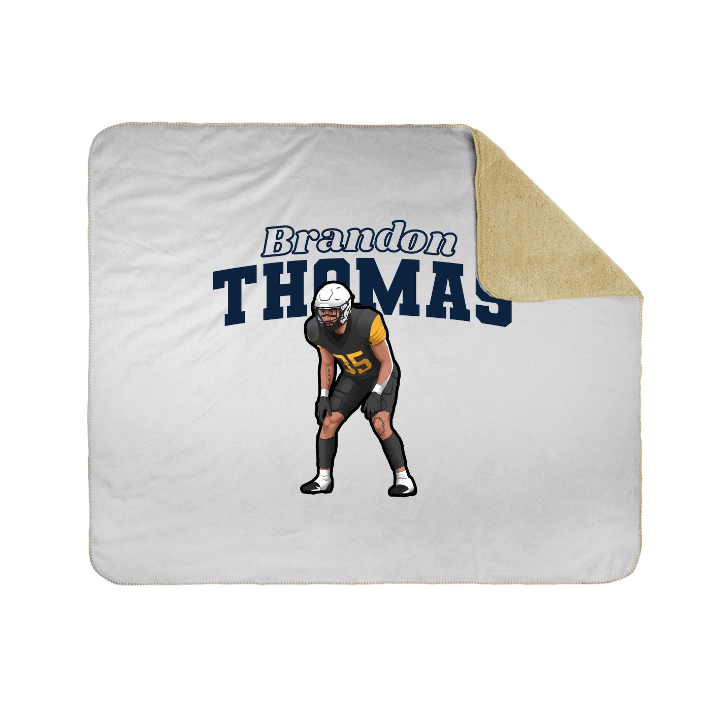 Throw Blanket — Name Arch in White
