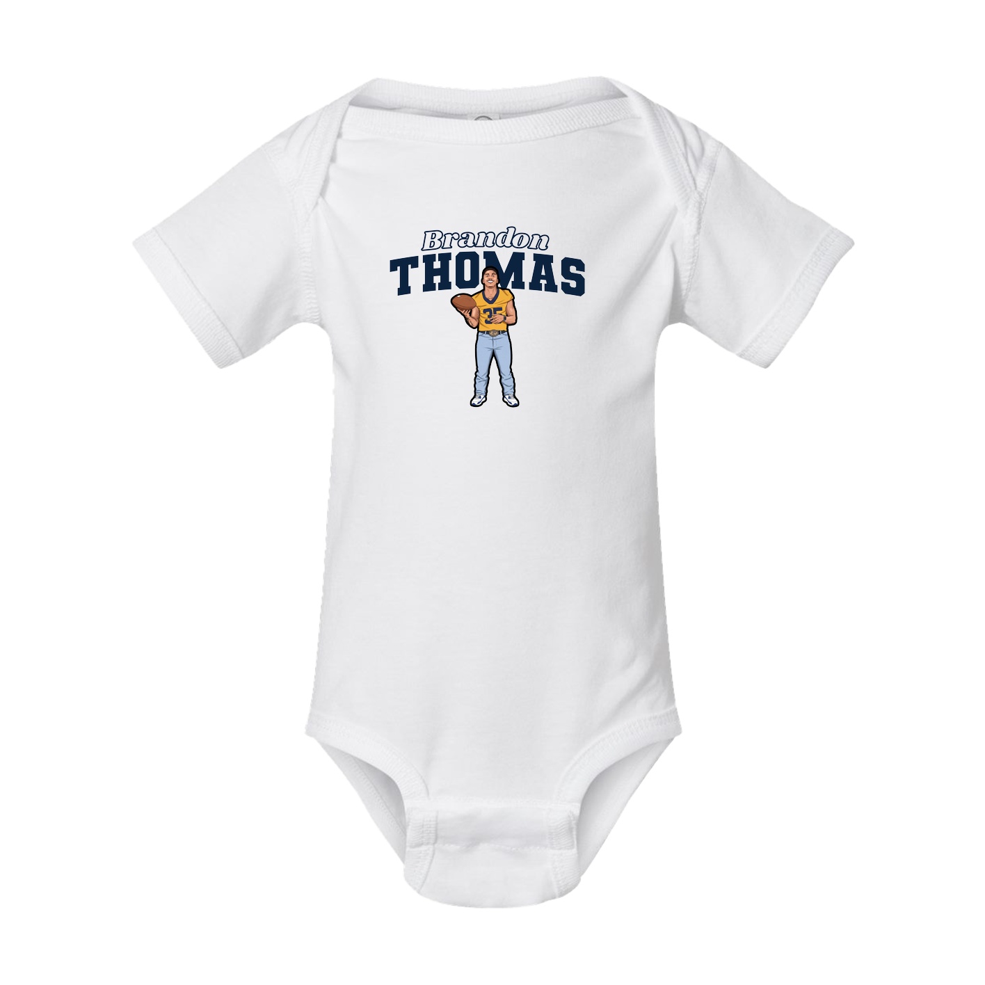 Baby Onesie — Name Arch in White