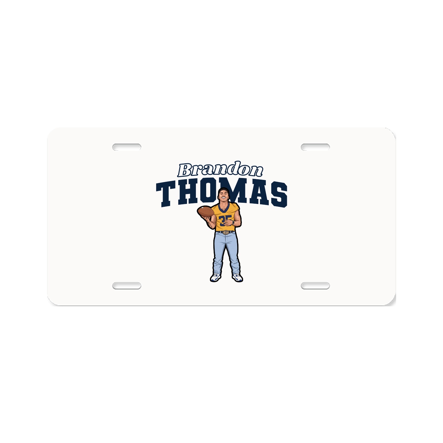 License Plate — Name Arch in Classic