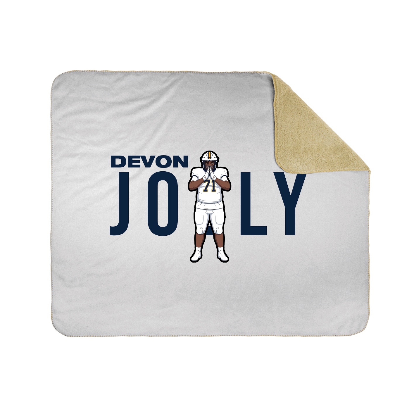 Throw Blanket — Player Name in White