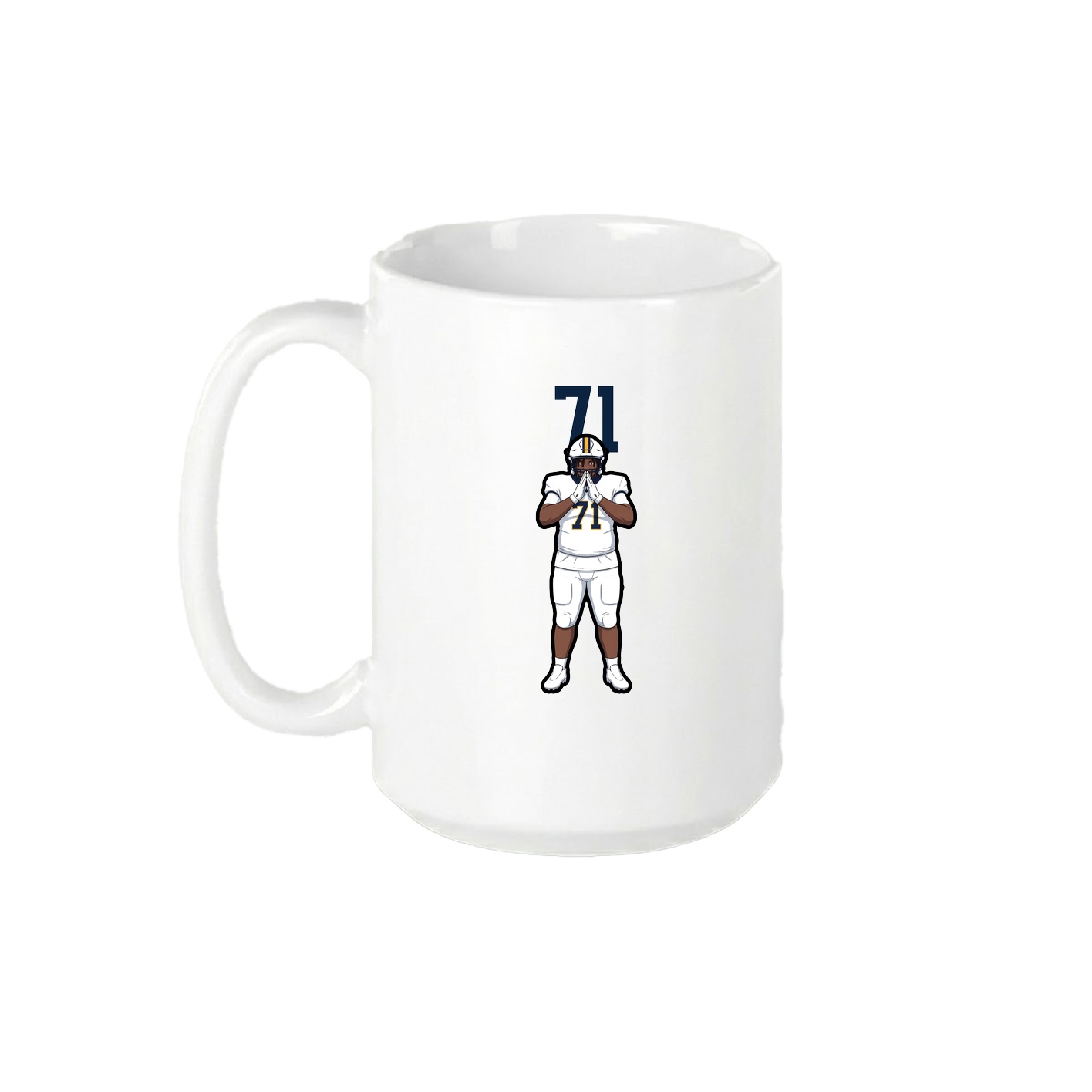 15oz Coffee Mug — Number Top in White