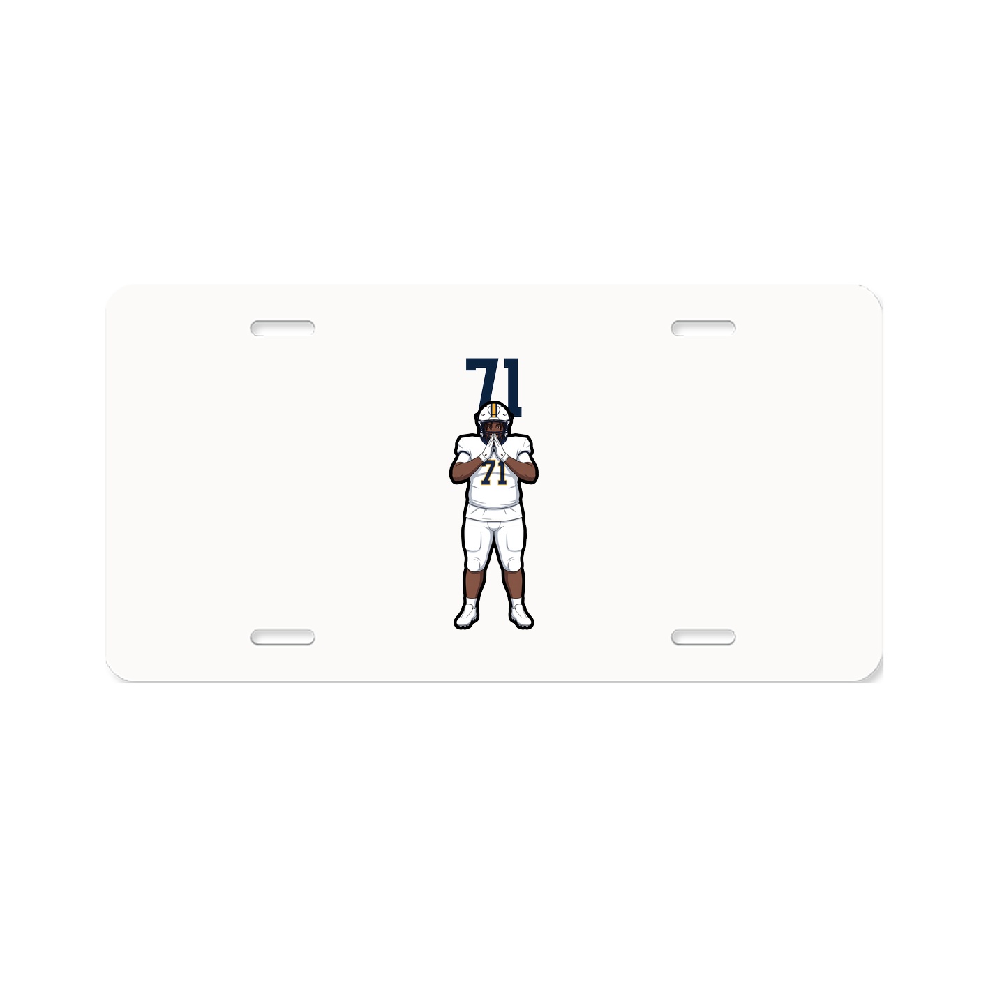 License Plate — Number Top in Classic
