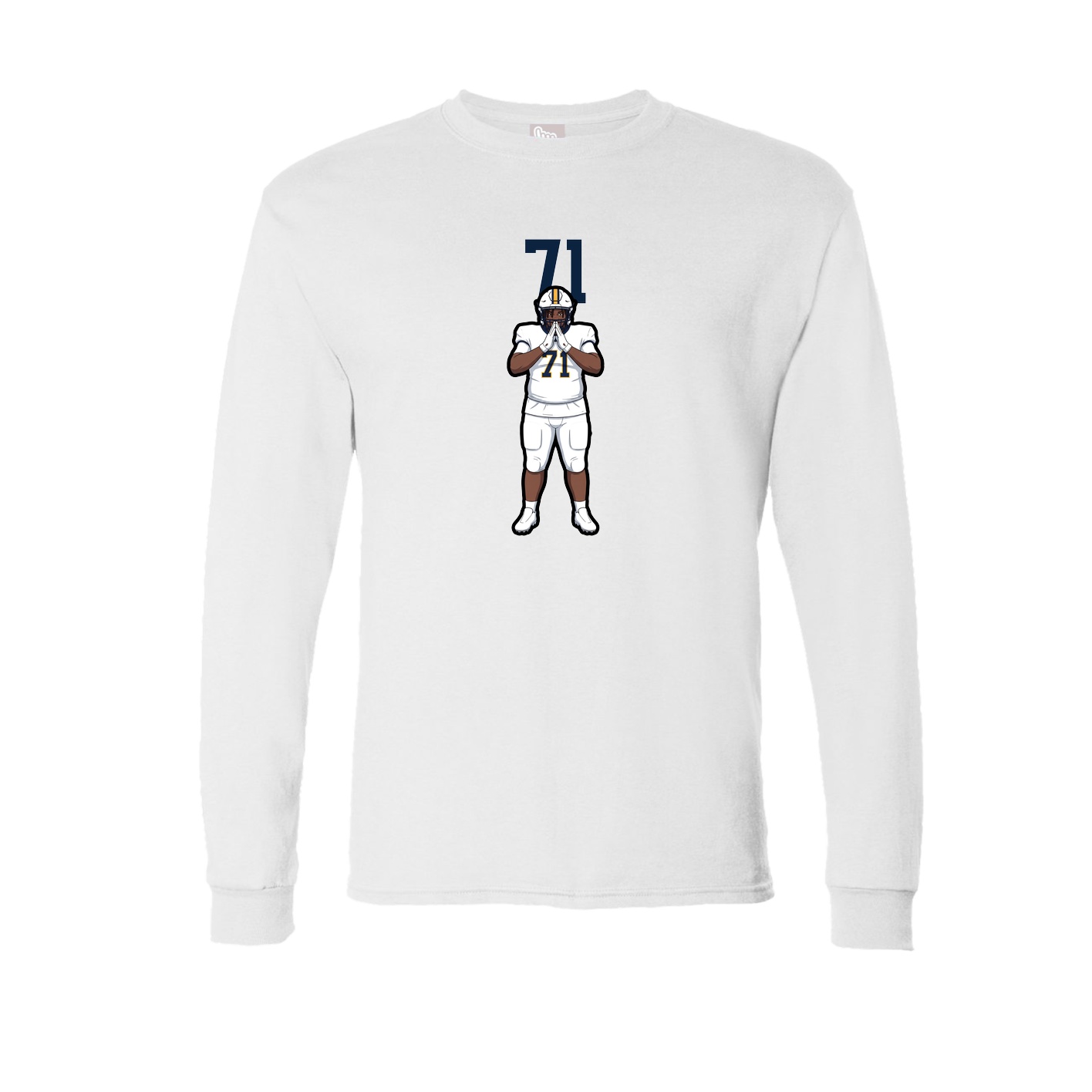 Long Sleeve Tee — Number Top in White