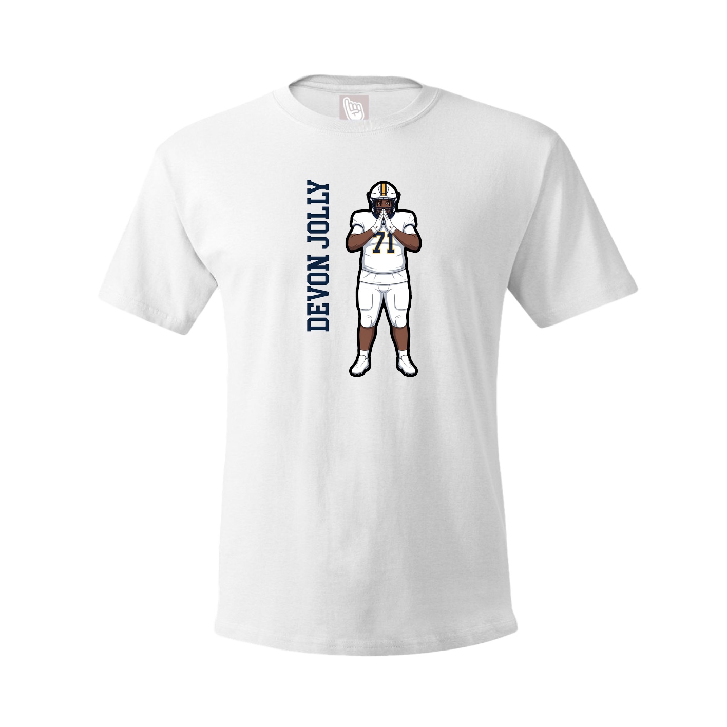 Tee — Name Vertical in White