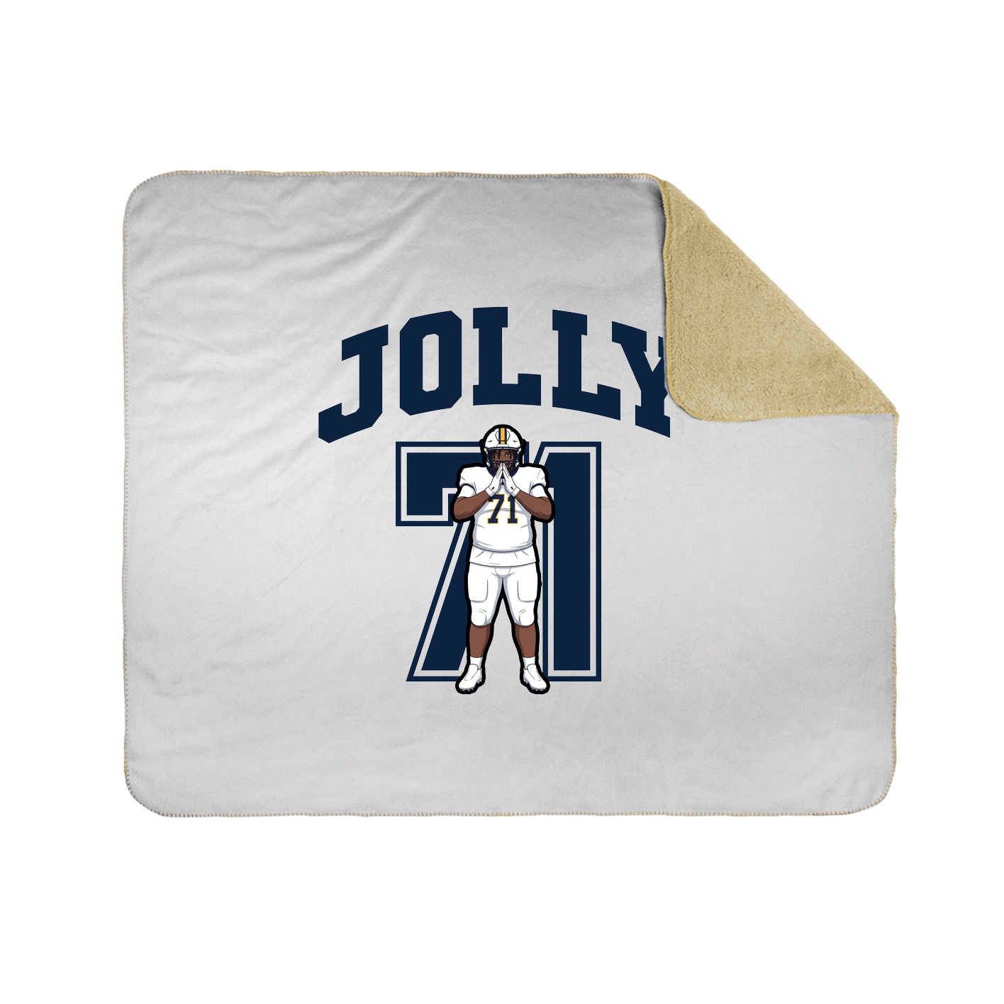 Throw Blanket — Number in White