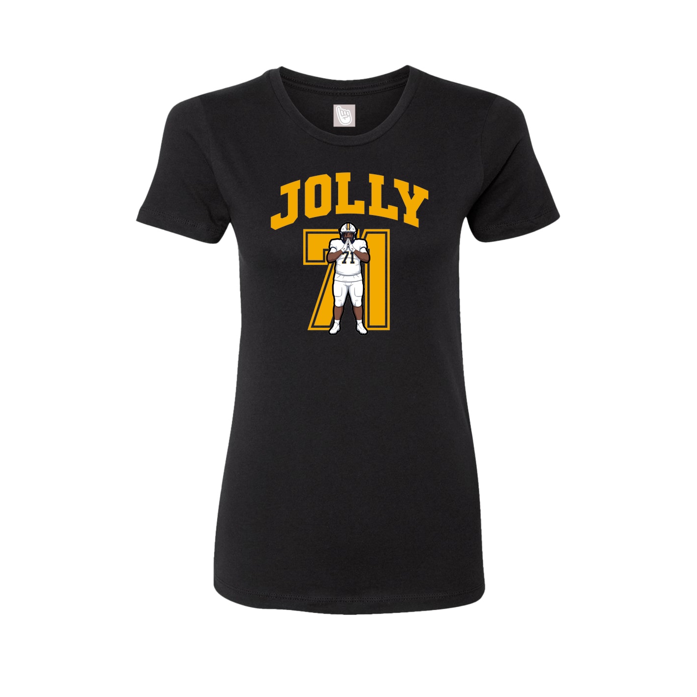 Fitted Women's Tee — Number in Black