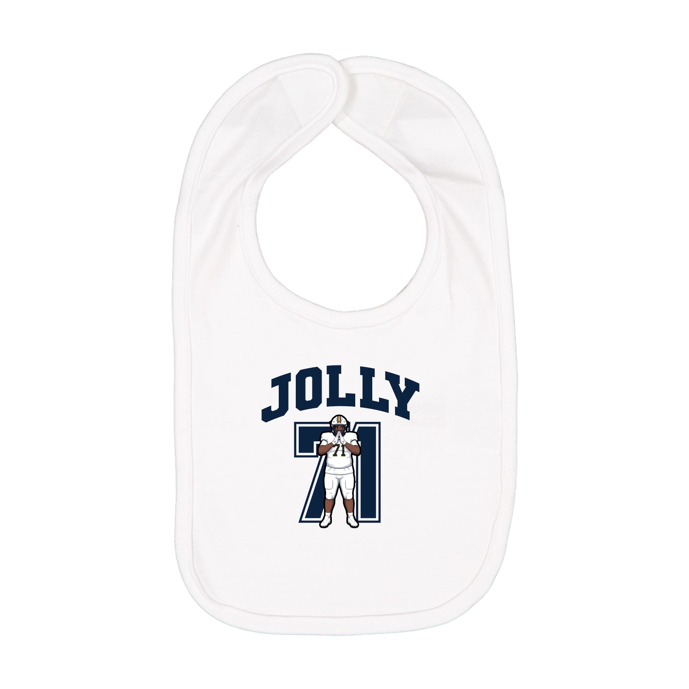 Infant Bib — Number in White
