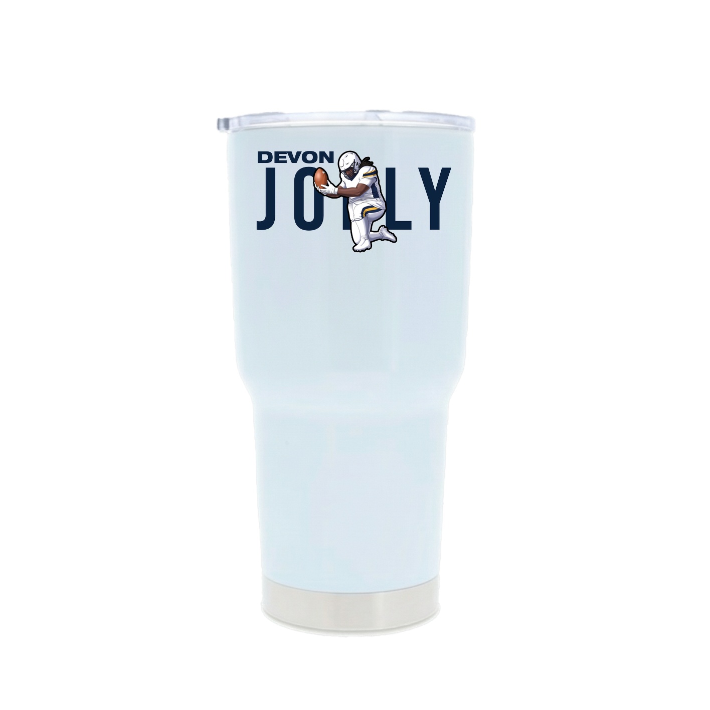 30oz Stainless Steel Tumbler — Player Name in White