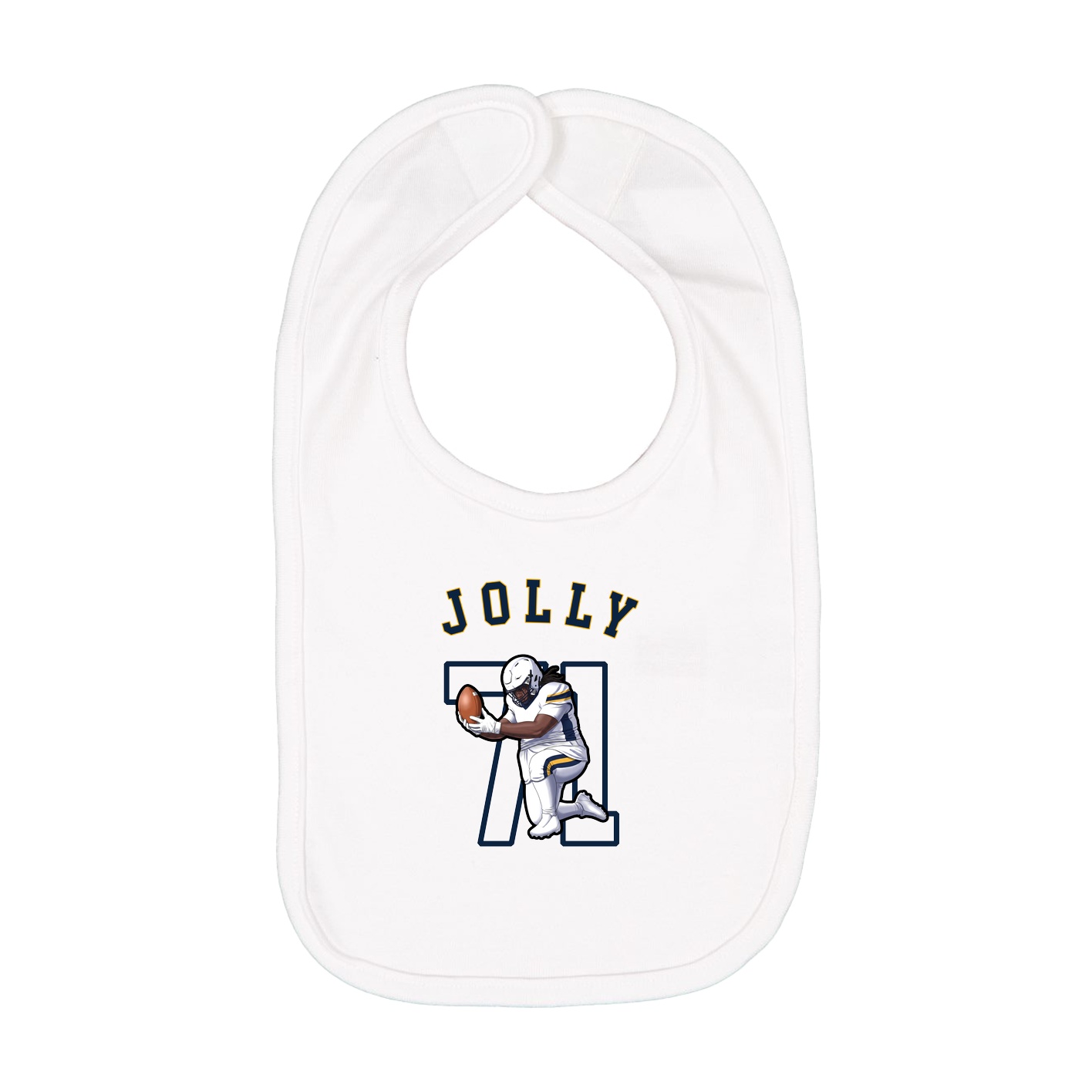 Infant Bib — Shirsey Arch in White